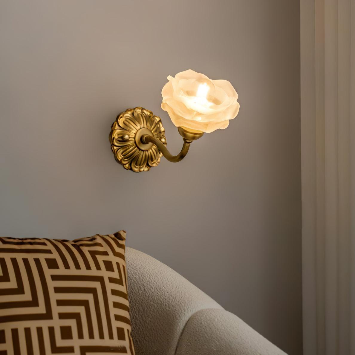 Brass Rose Wall Light - Letslighting