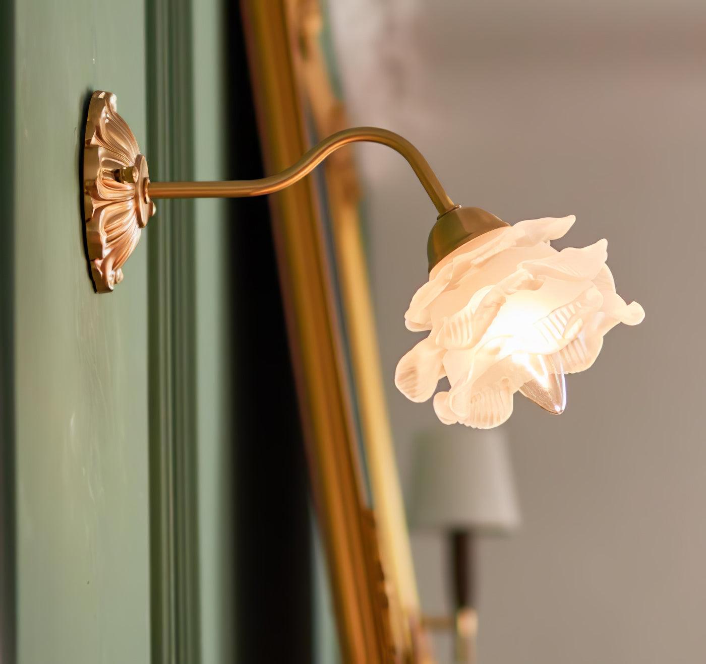 Brass Rose Wall Light - Letslighting