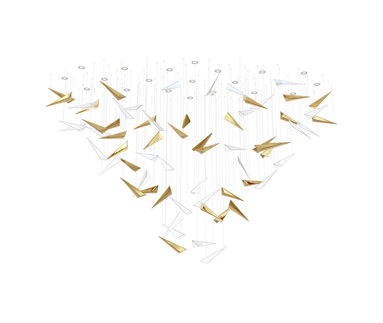 Nyvinia Glass Feather-Shape Chandelier - Letslighting