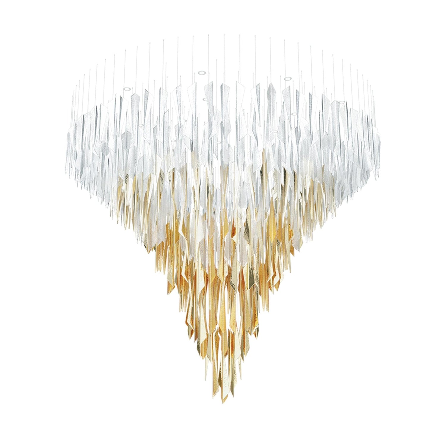 Nyvinia Glass Feather-Shape Chandelier - Letslighting