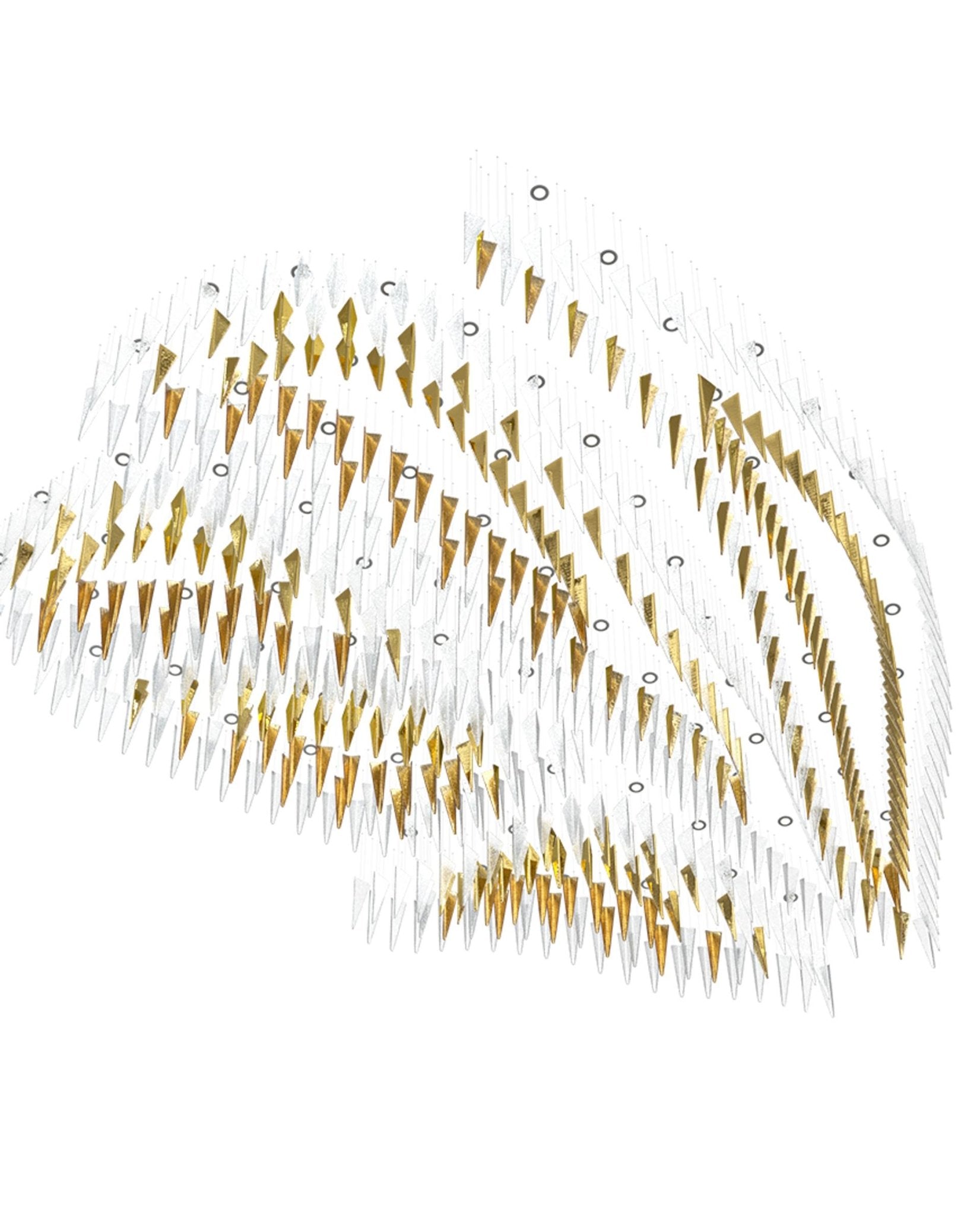 Nyvinia Glass Feather-Shape Chandelier - Letslighting
