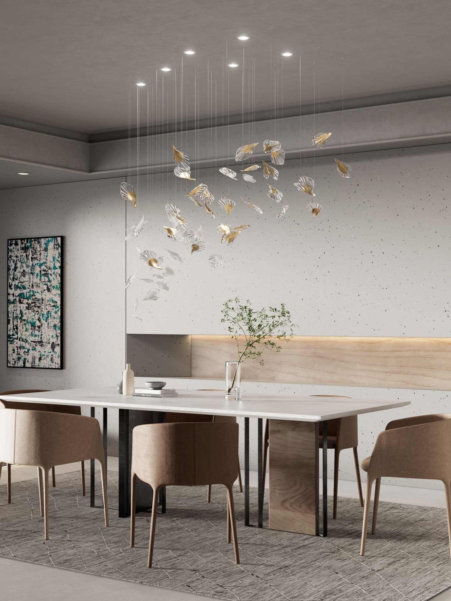 Asorus Artistic Leaf-Shape Chandelier - Letslighting