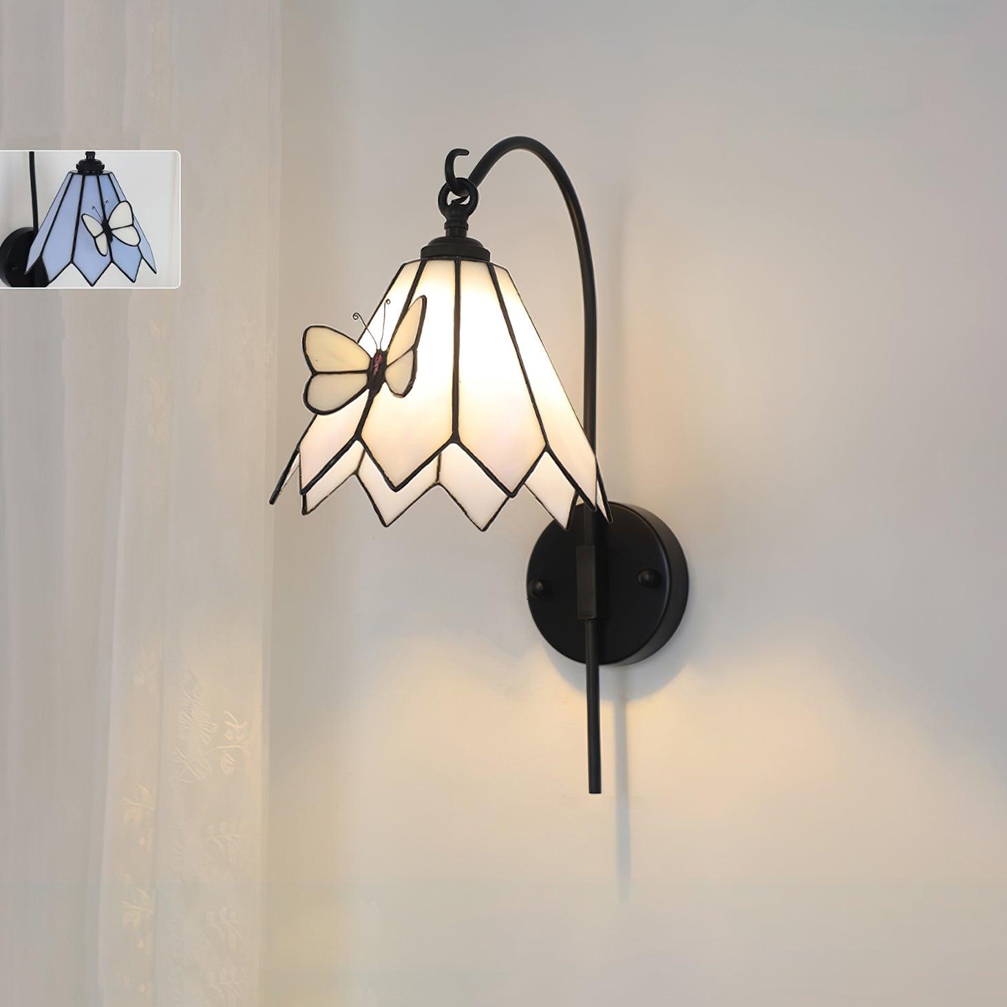 Tiffany Wall Lamp Glass Butterfly Art - Letslighting
