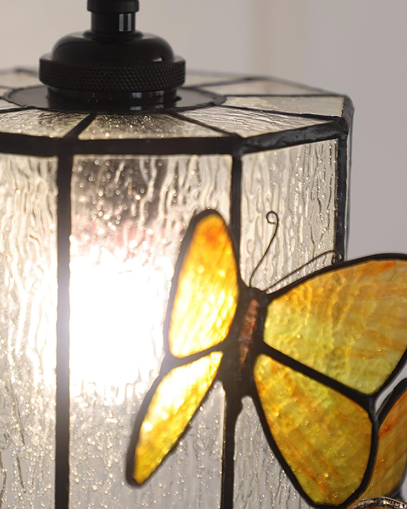 Tiffany Wall Lamp Glass Butterfly Art - Letslighting