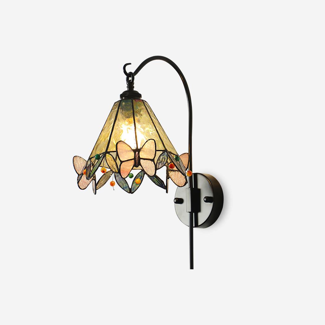 Tiffany Wall Lamp Glass Butterfly Art - Letslighting