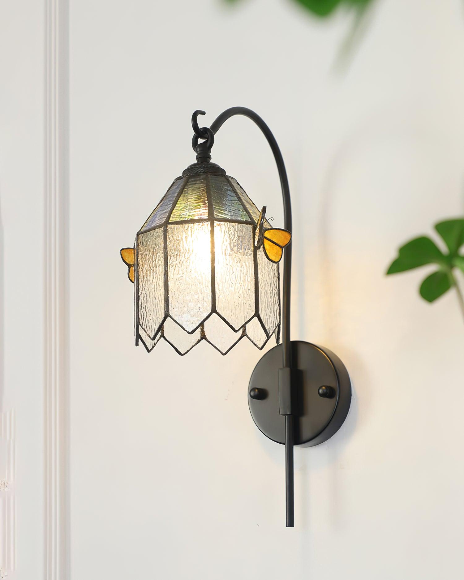 Tiffany Wall Lamp Glass Butterfly Art - Letslighting