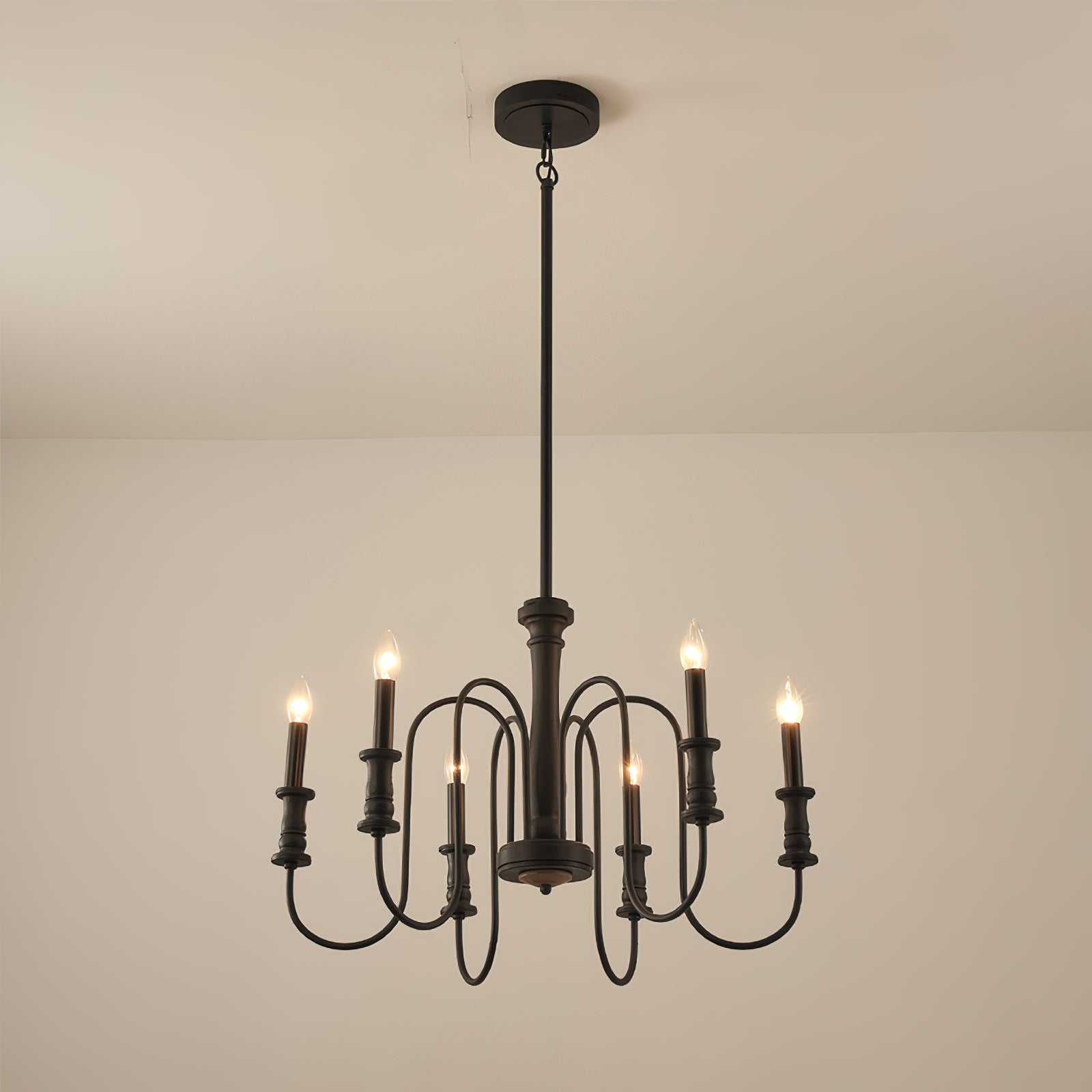 Volo Postmodern Luxury Wooden Metal Chandelier - Lamp Copper