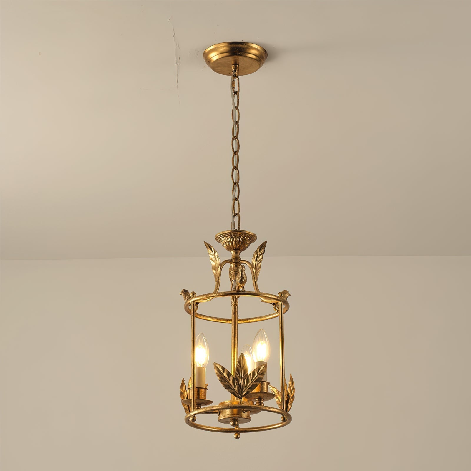 Hylite Vintage Industrial Gold Metal Lantern Pendant Lamp - Lamp Copper