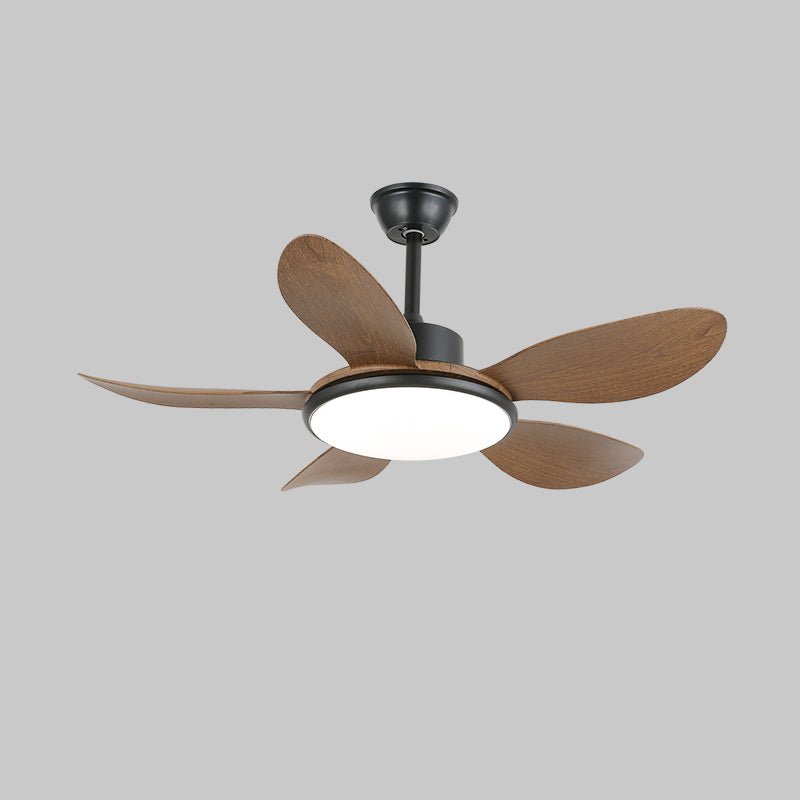 Ventilador de Techo con Luz de Madera Tirenor instalado en un techo