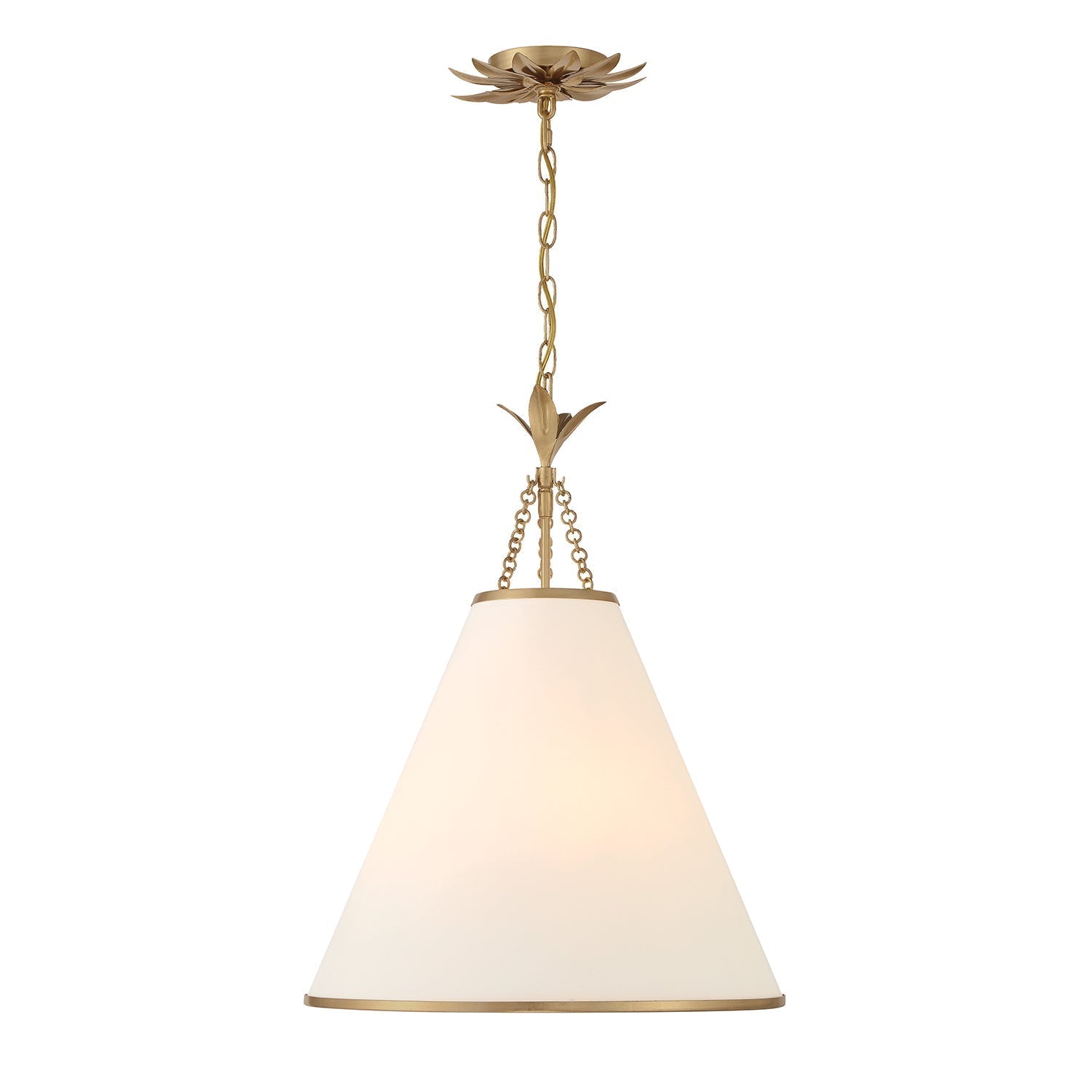 Aeon Modern Minimalist Brass Metal Fabric Pendant Lamp - Lamp Copper