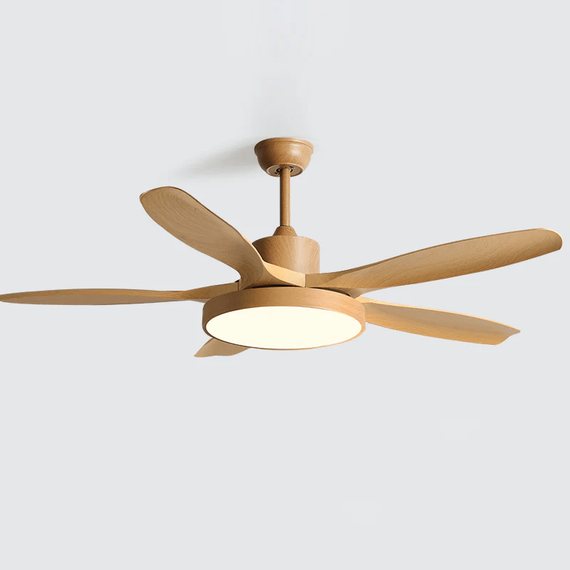 Ventilador de Techo con Luz StillWind en funcionamiento, mostrando el flujo de aire e iluminación en una habitación.
