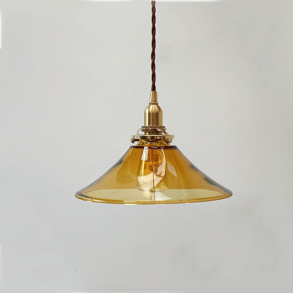 Amber Glass Pendant Light - Letslighting