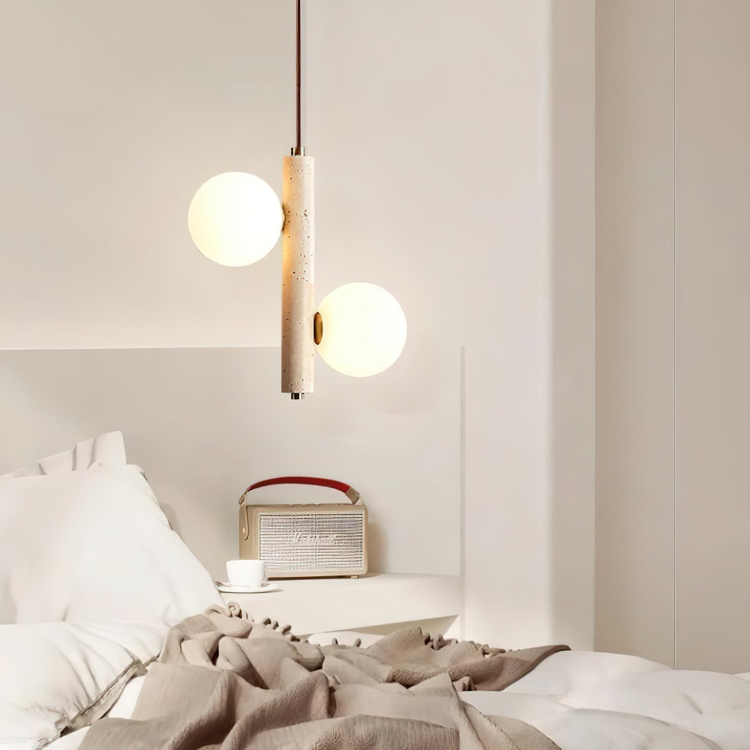 Aursorel Multi-Globe Travertine Pendant Light - Letslighting