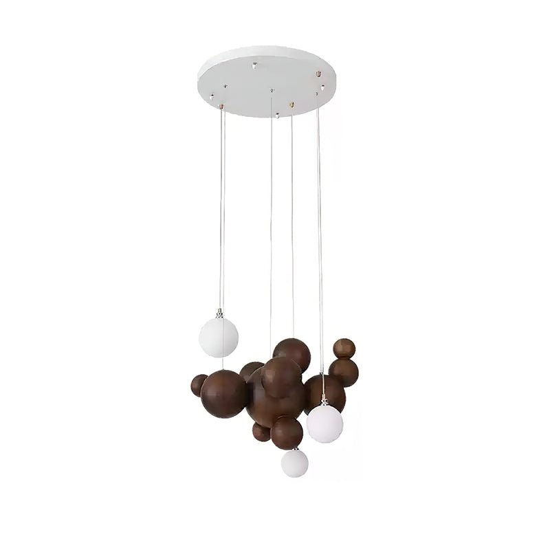Bubble Wood Balls Chandelier - Letslighting