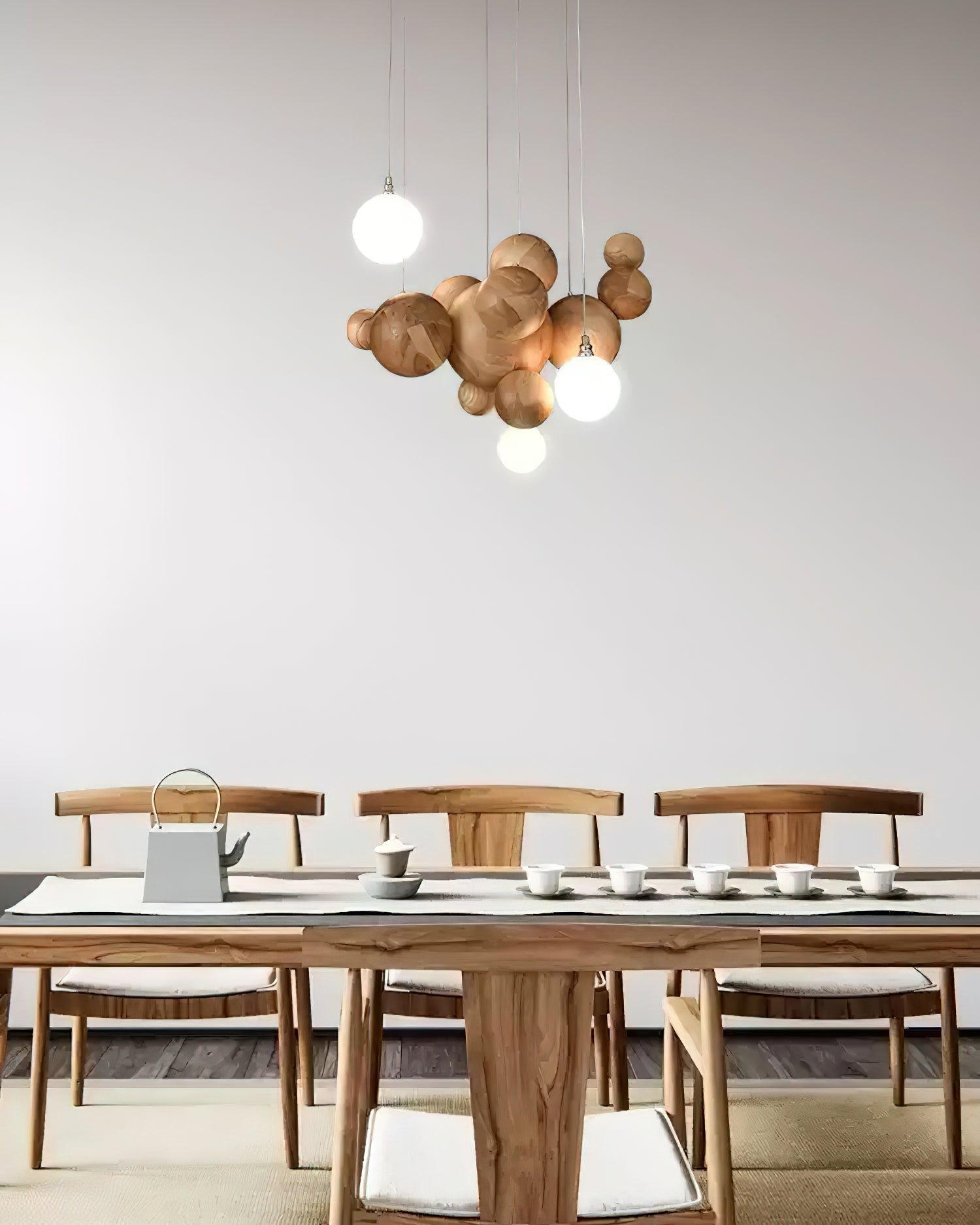Bubble Wood Balls Chandelier - Letslighting