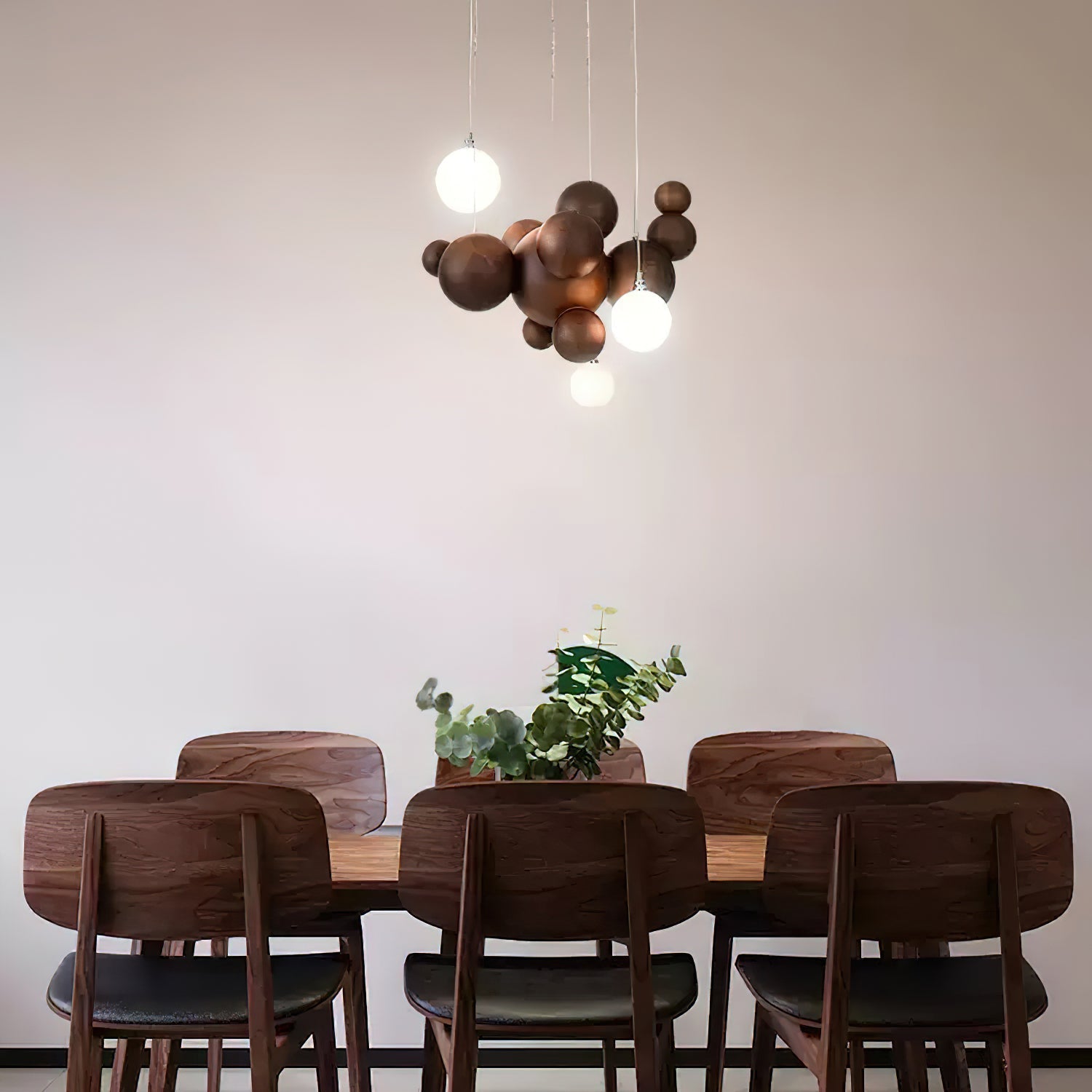 Bubble Wood Balls Chandelier - Letslighting