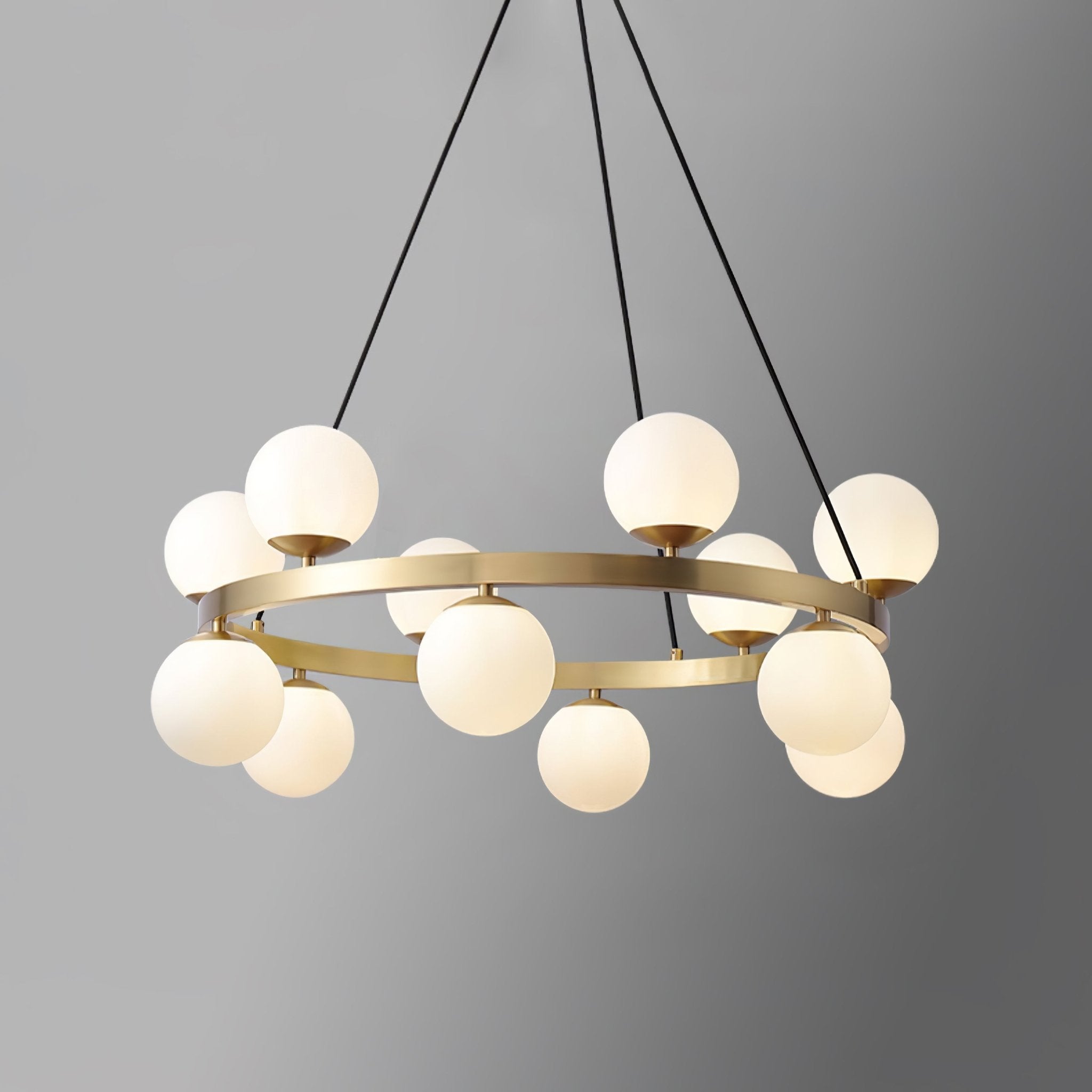 Bubbles Brass Ring Chandelier - Letslighting