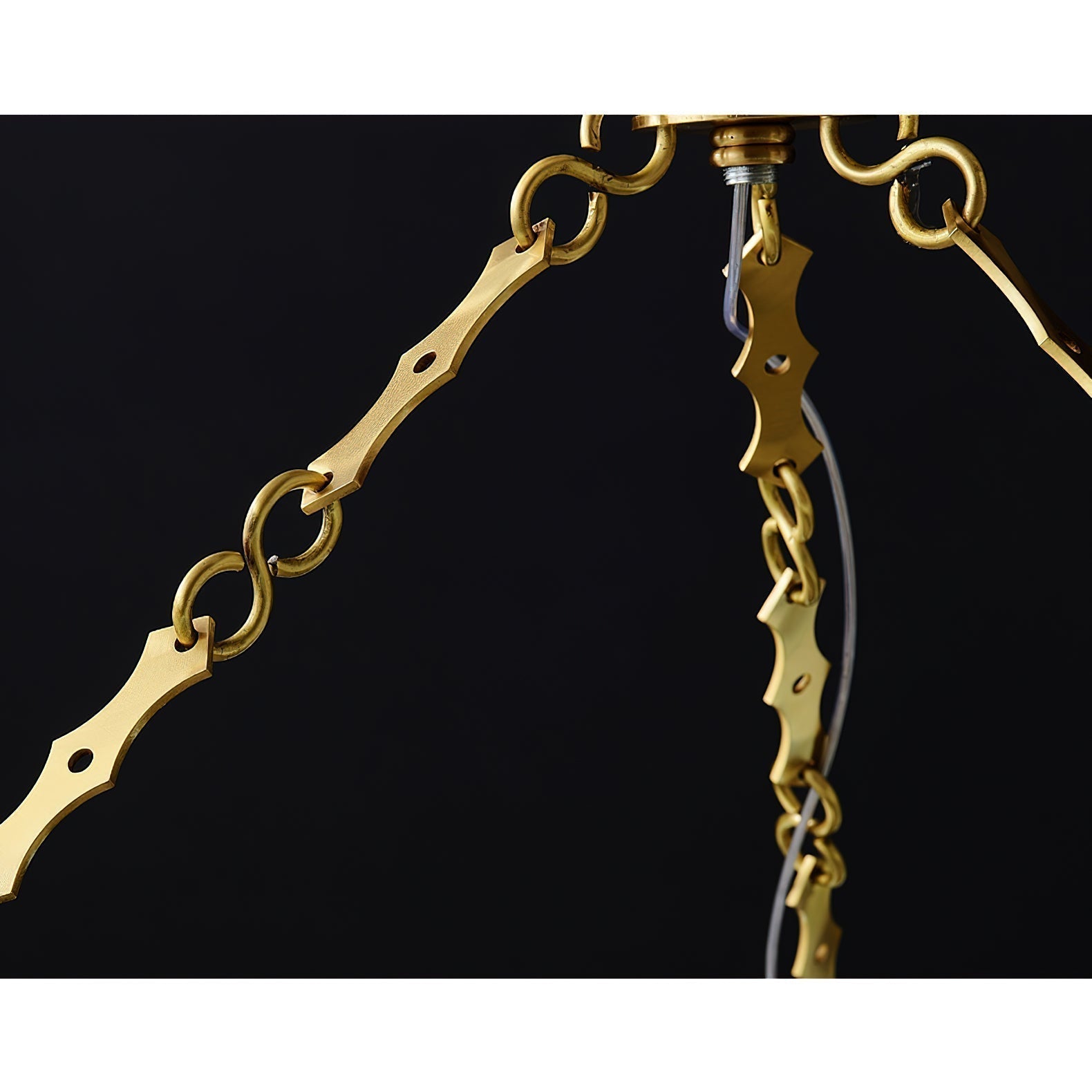 Alora Postmodern Luxury Round Brass Marble Chandelier - Lamp Copper