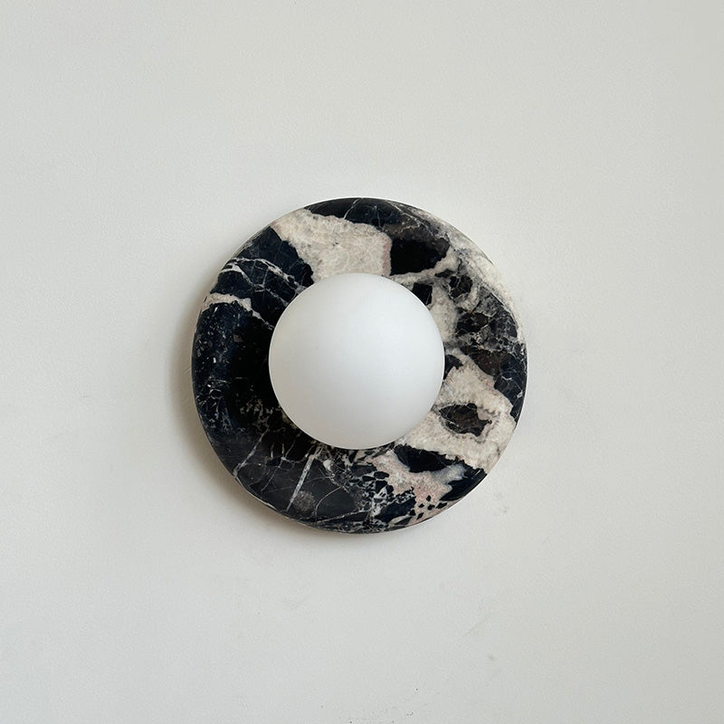 Uvinos Modern Minimalist Black Marble Sconce Wall Lamp - Lamp Copper