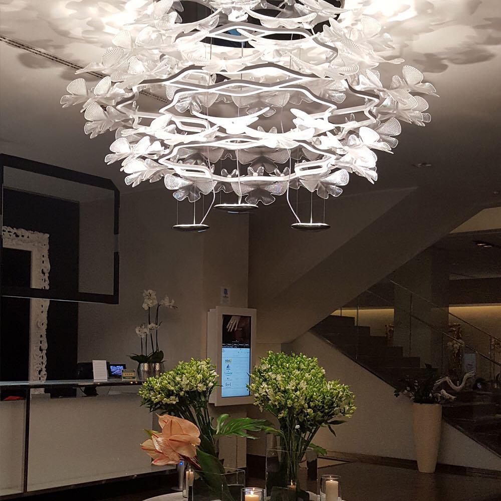 Solara Chandelier Suspension Clear Leaf - Letslighting