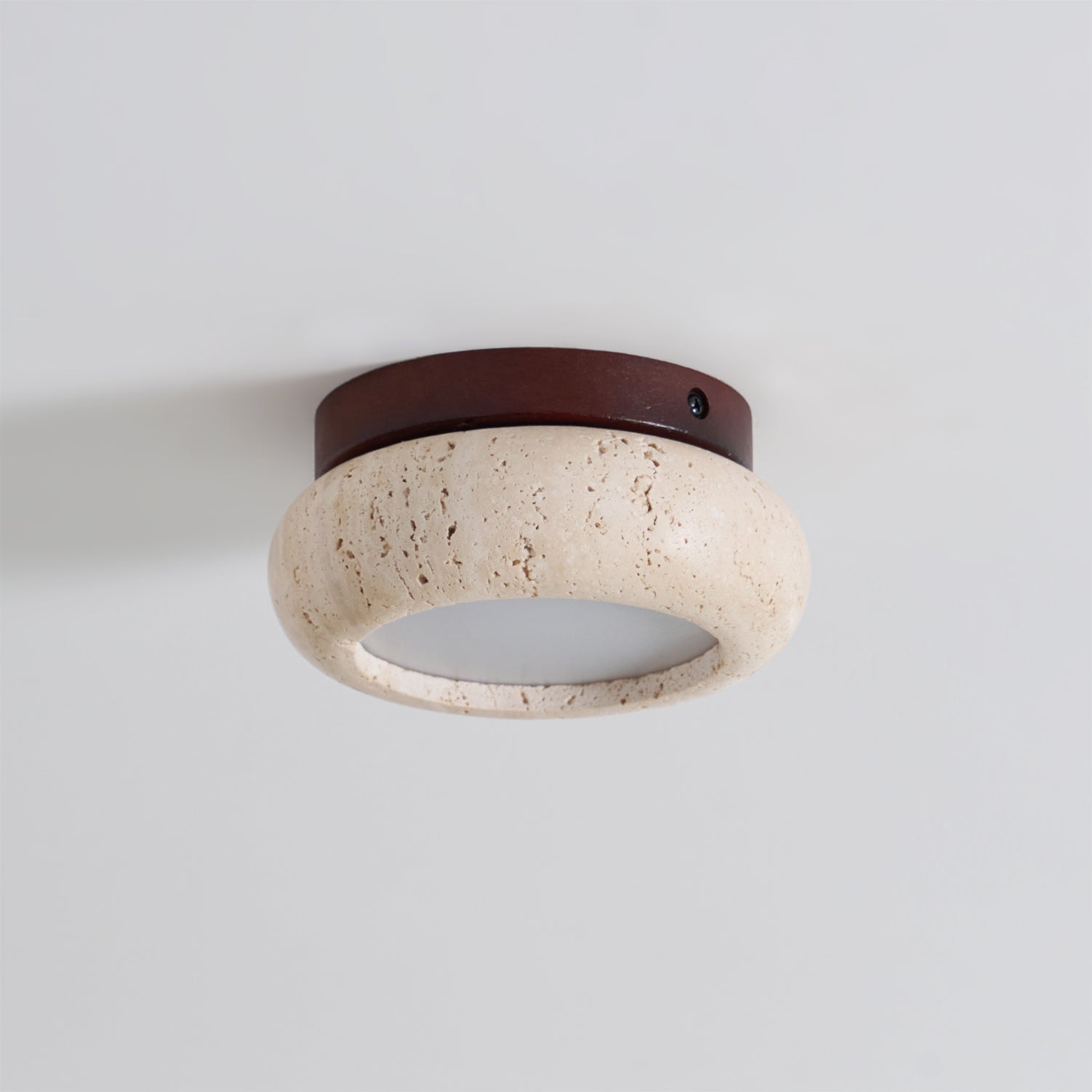 Ritta Lámpara de Techo Mini Donut de Travertino