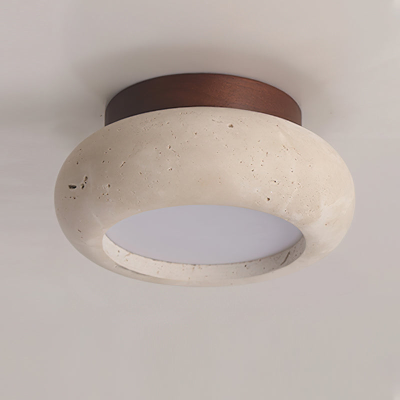Ritta Lámpara de Techo Mini Donut de Travertino