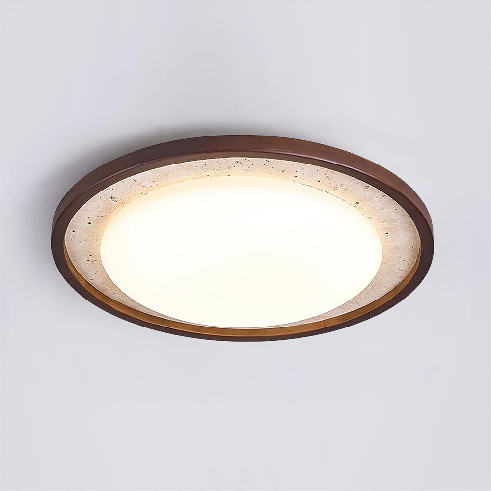 Ritta Sculptural Travertine Ceiling Lamp - Letslighting