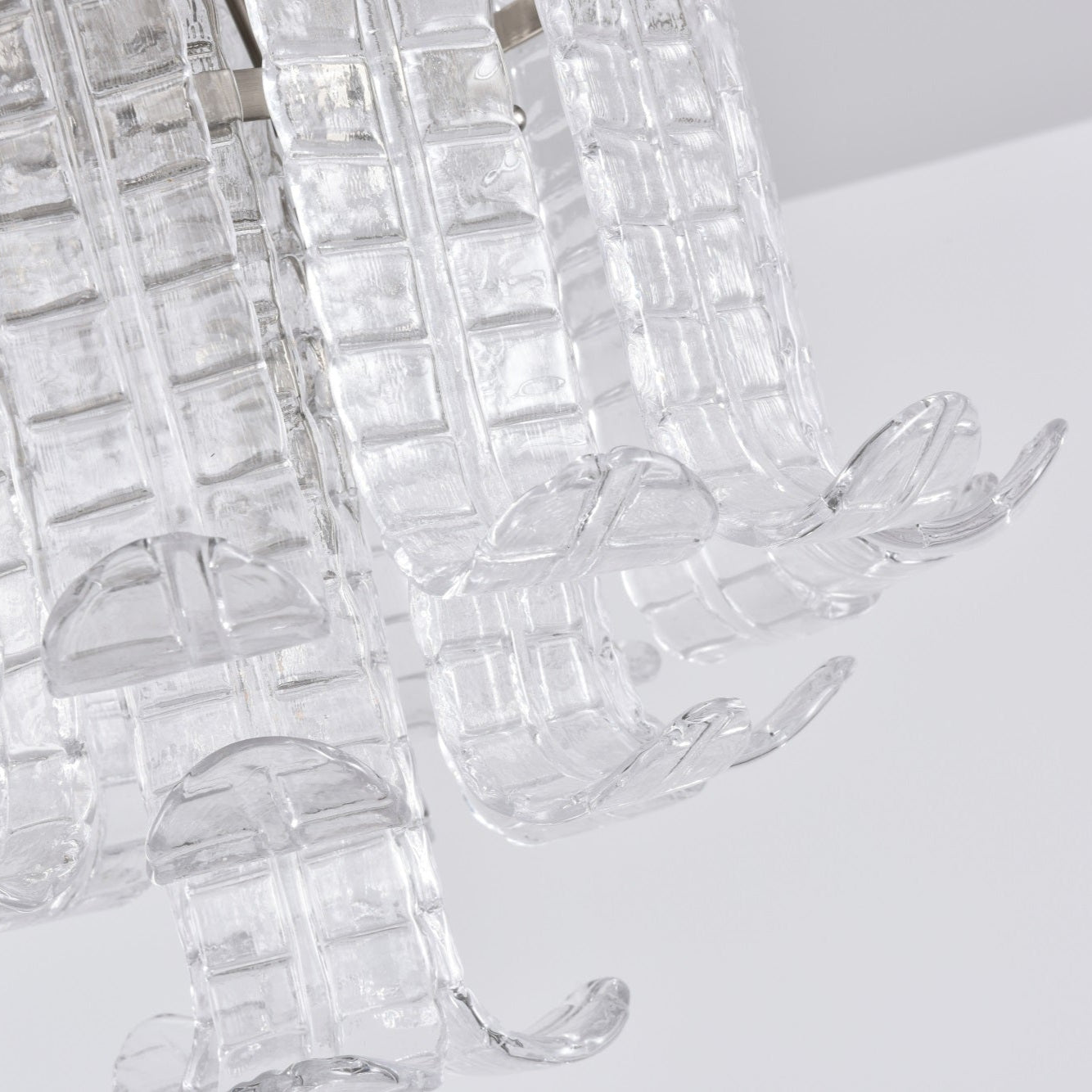 Aurora Ceiling Lamp Clear Murano Glass Flush Mount - Letslighting