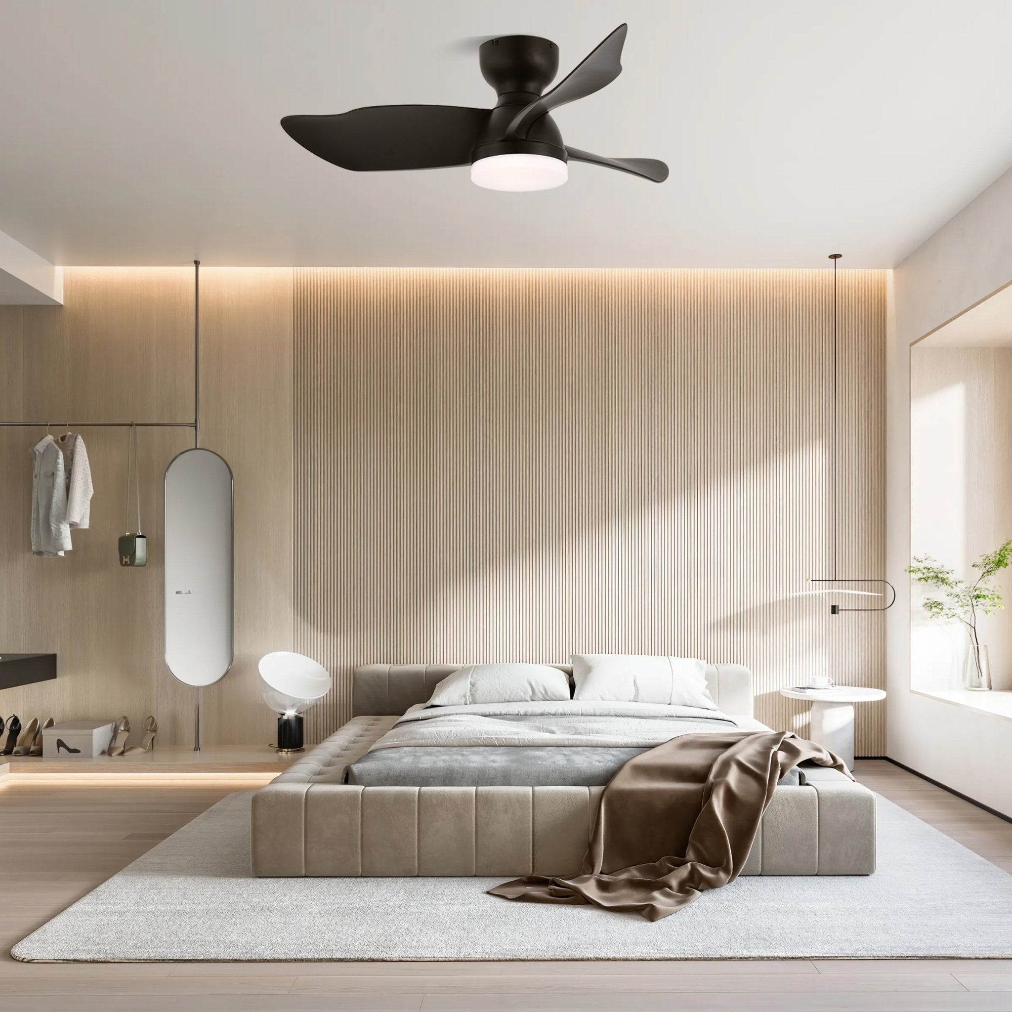 Ventilador de Techo Mirella con luz y fuente de luz LED integrada