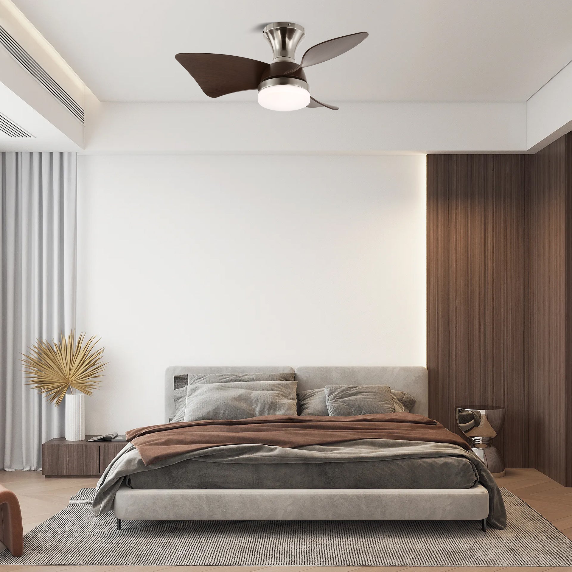 Ventilador de Techo Mirella con luz en acabado Blanco