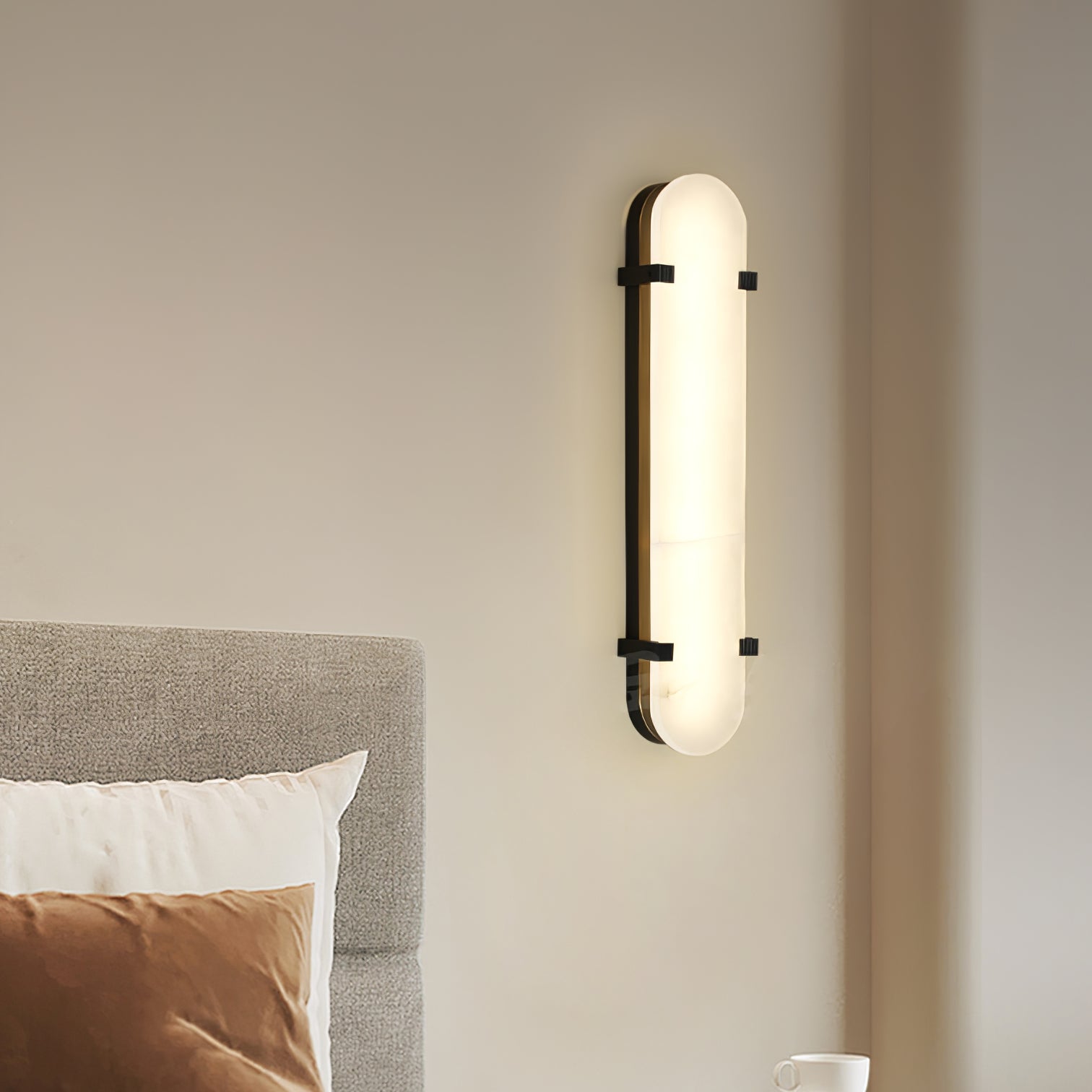 Lunaris Oval Alabaster Wall Light - Letslighting