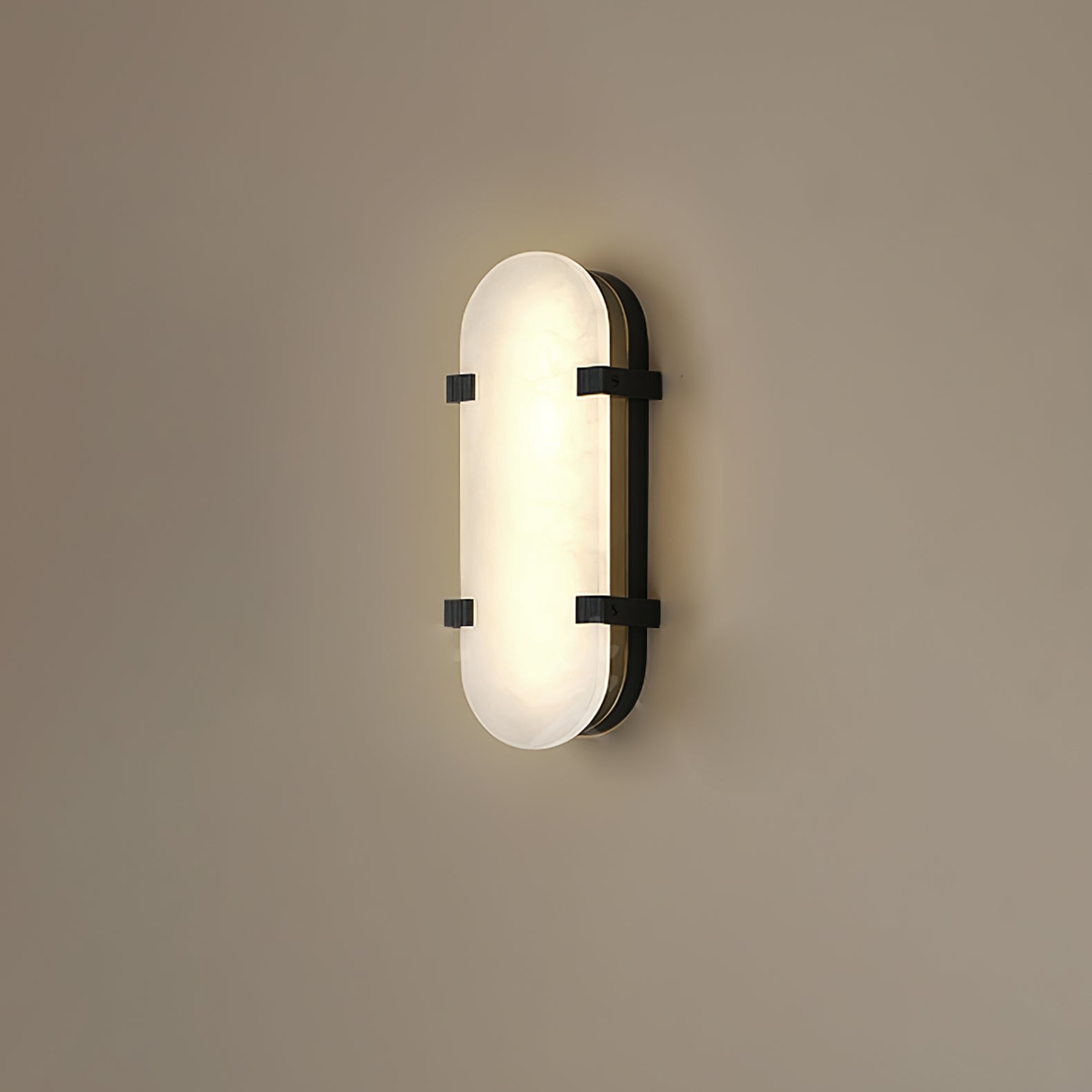 Lunaris Oval Alabaster Wall Light - Letslighting