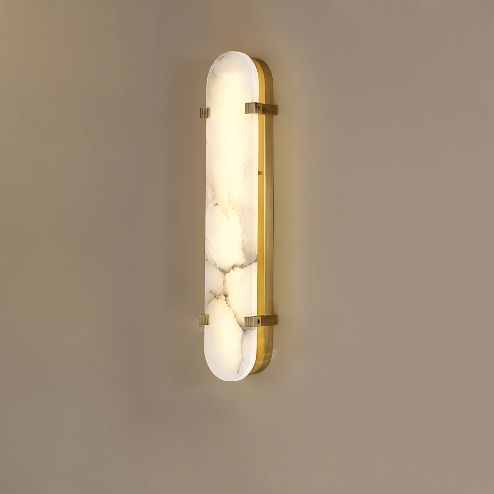 Lunaris Oval Alabaster Wall Light - Letslighting