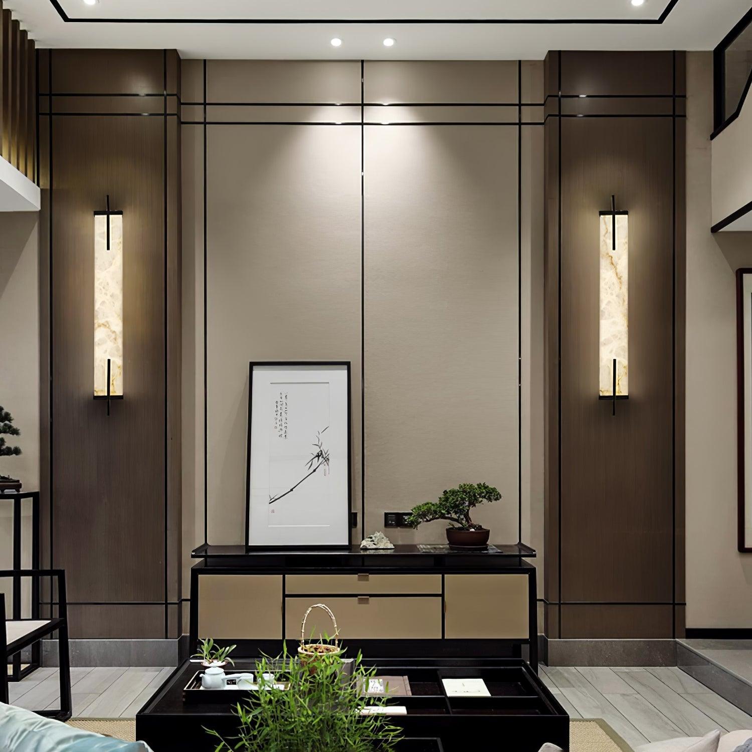 Aurcarir Rectangular Alabaster Wall Light - Letslighting