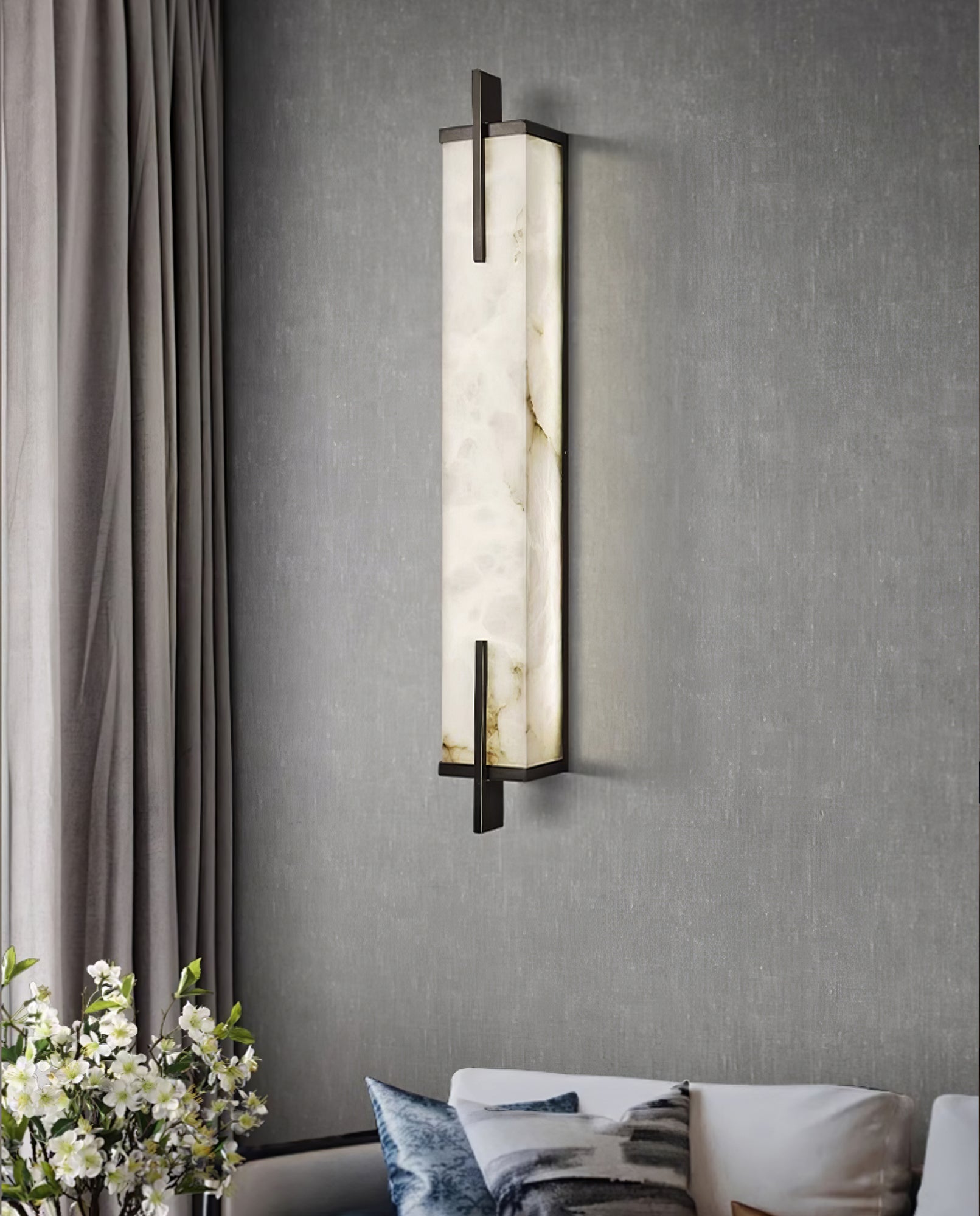 Aurcarir Rectangular Alabaster Wall Light - Letslighting