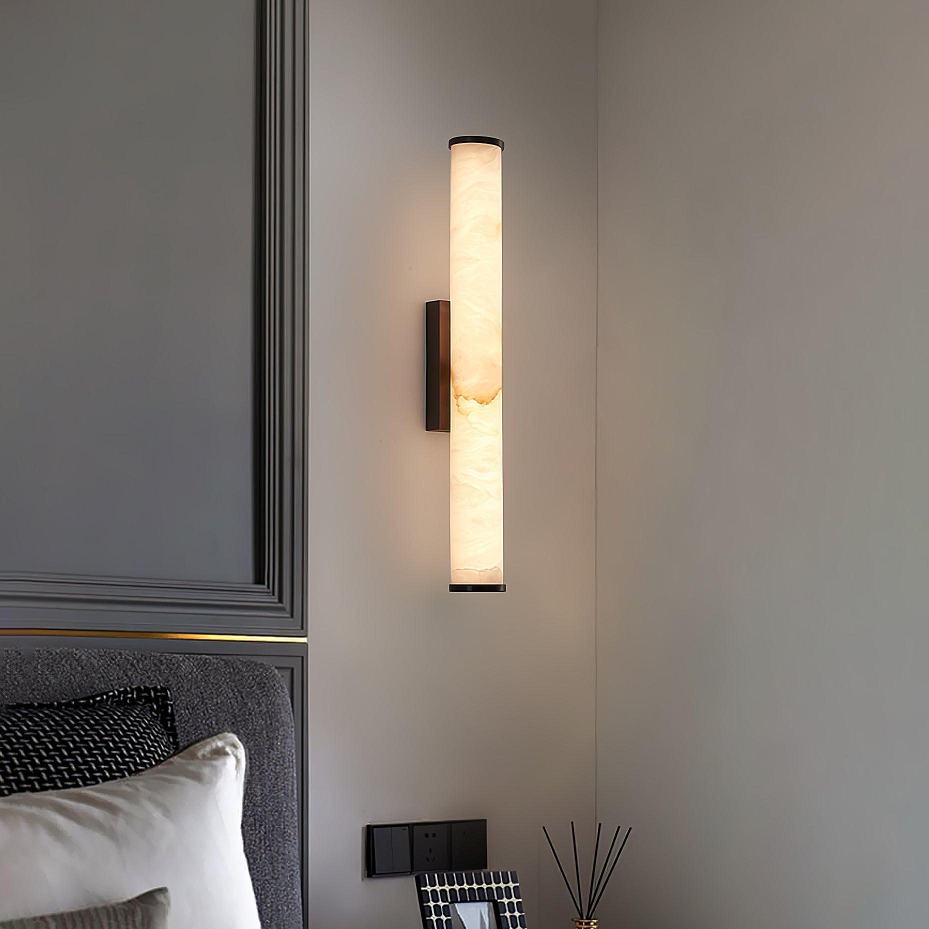 Nyvynor Rectangular Alabaster Wall Light - Letslighting