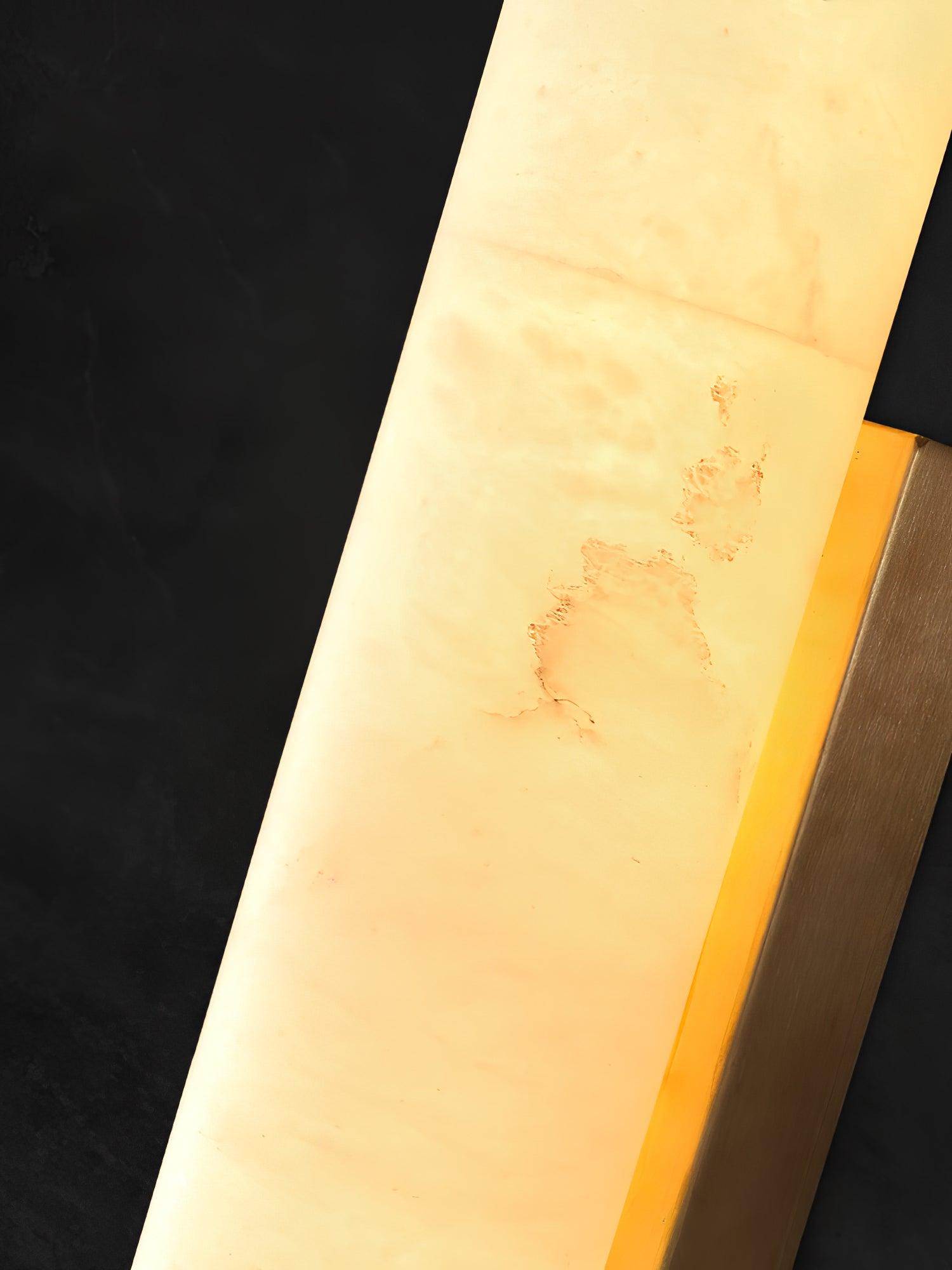Nyvynor Rectangular Alabaster Wall Light - Letslighting
