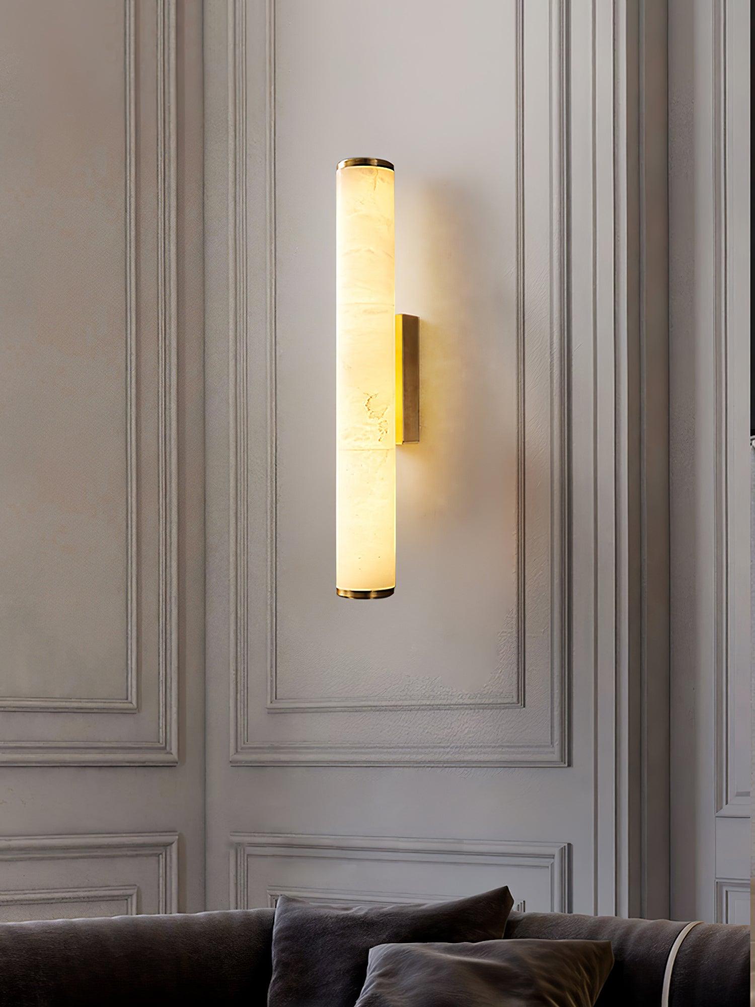 Nyvynor Rectangular Alabaster Wall Light - Letslighting