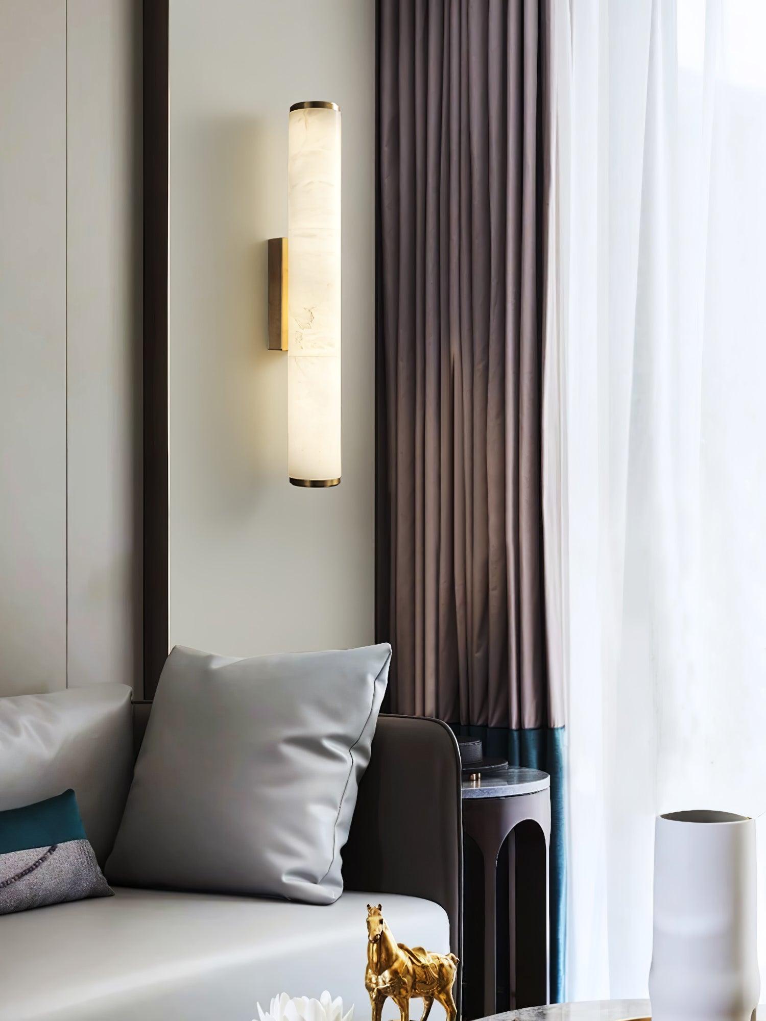 Nyvynor Rectangular Alabaster Wall Light - Letslighting