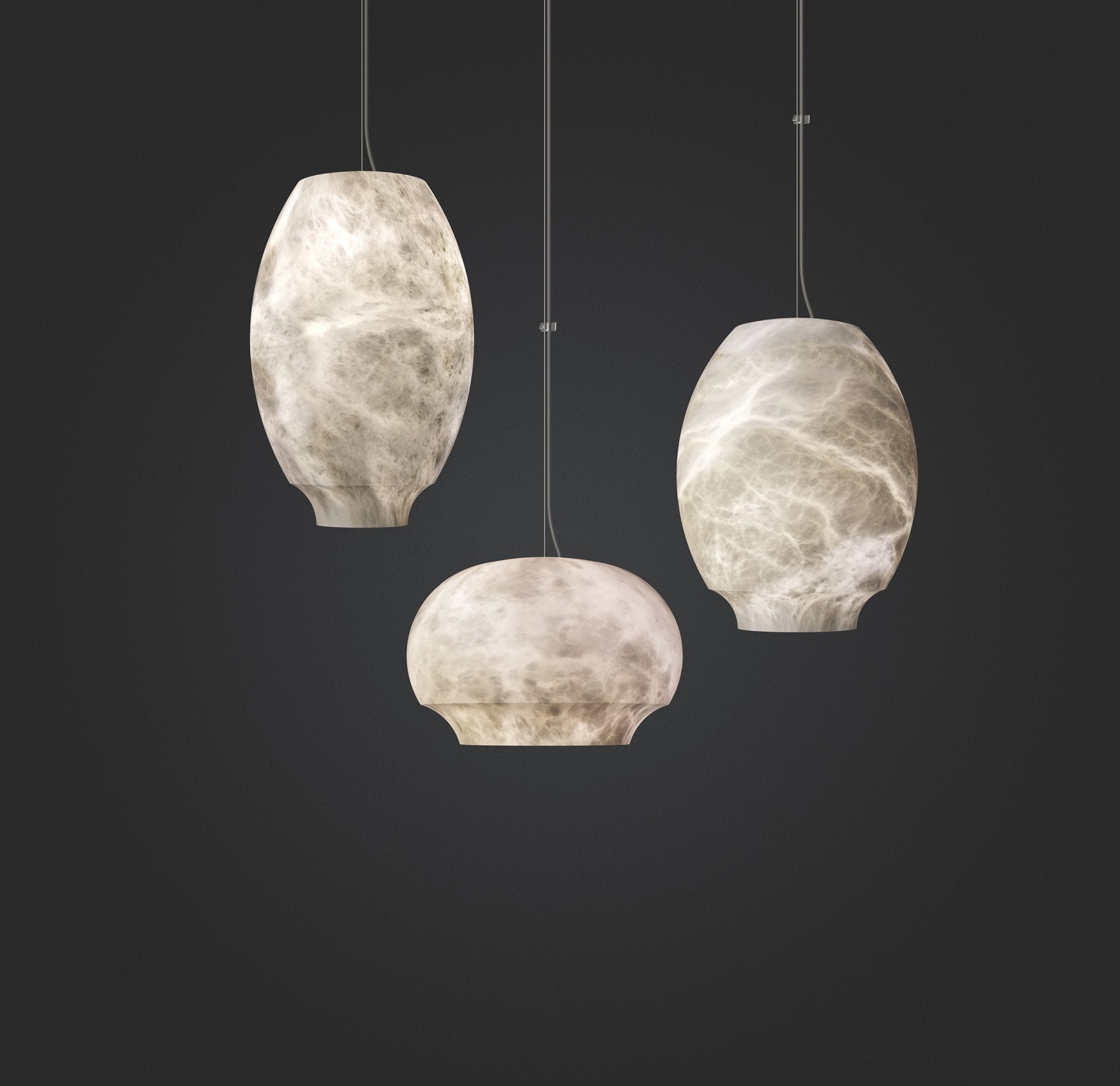 Thalia Minimalist Alabaster Pendant Light - Letslighting