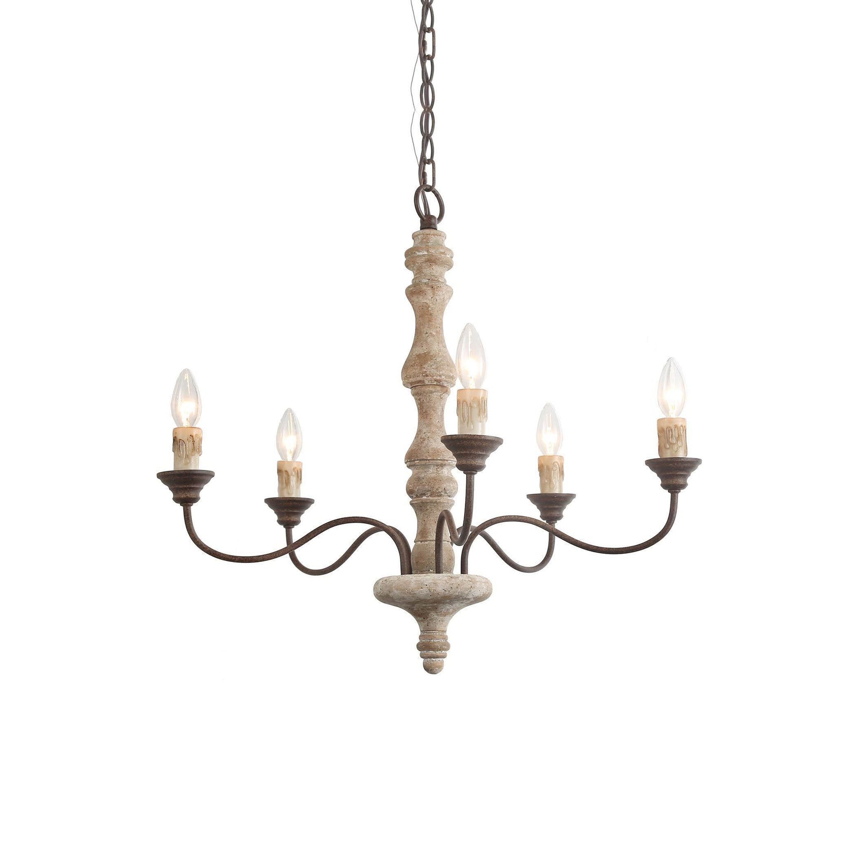 Aurora Chandelier Candlestick Farmhouse Rustic - Letslighting