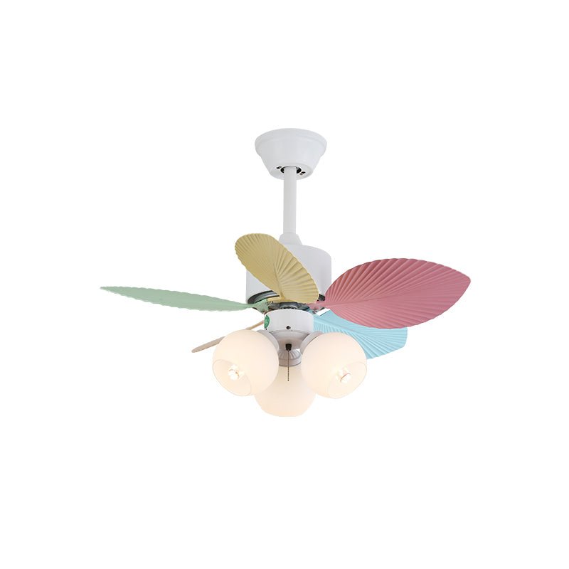 Ventilador de Techo Liora de Cristal Colorido, toma artística