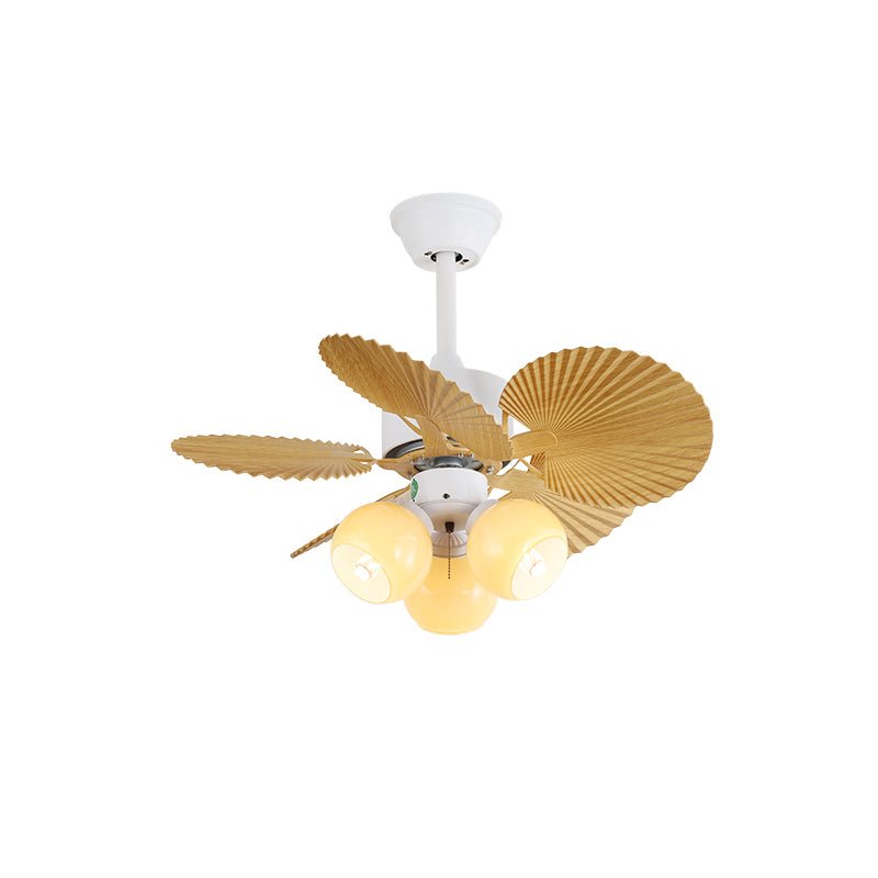 Ventilador de Techo con Lámpara Liora de Cristal Colorido