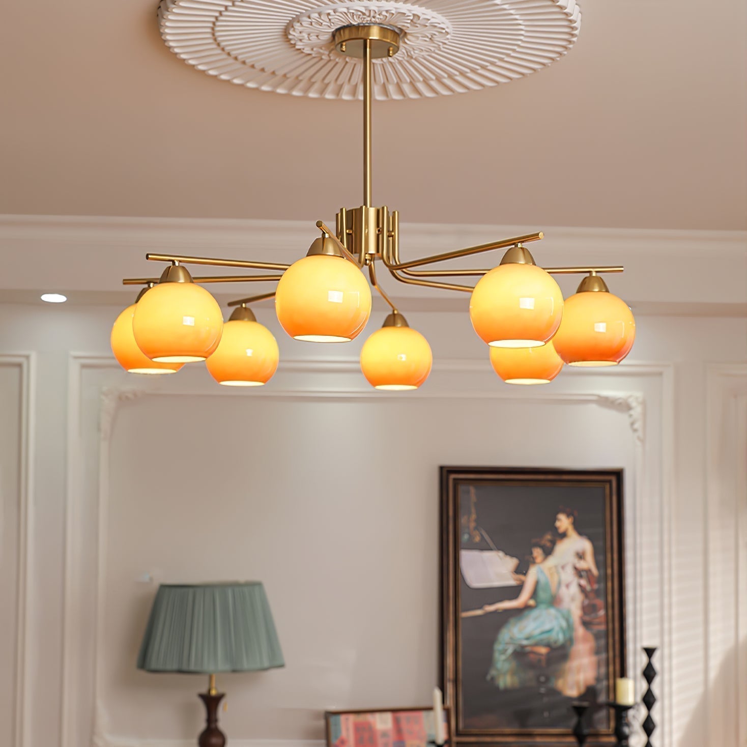 Caramel Sphere Chandelier - Letslighting
