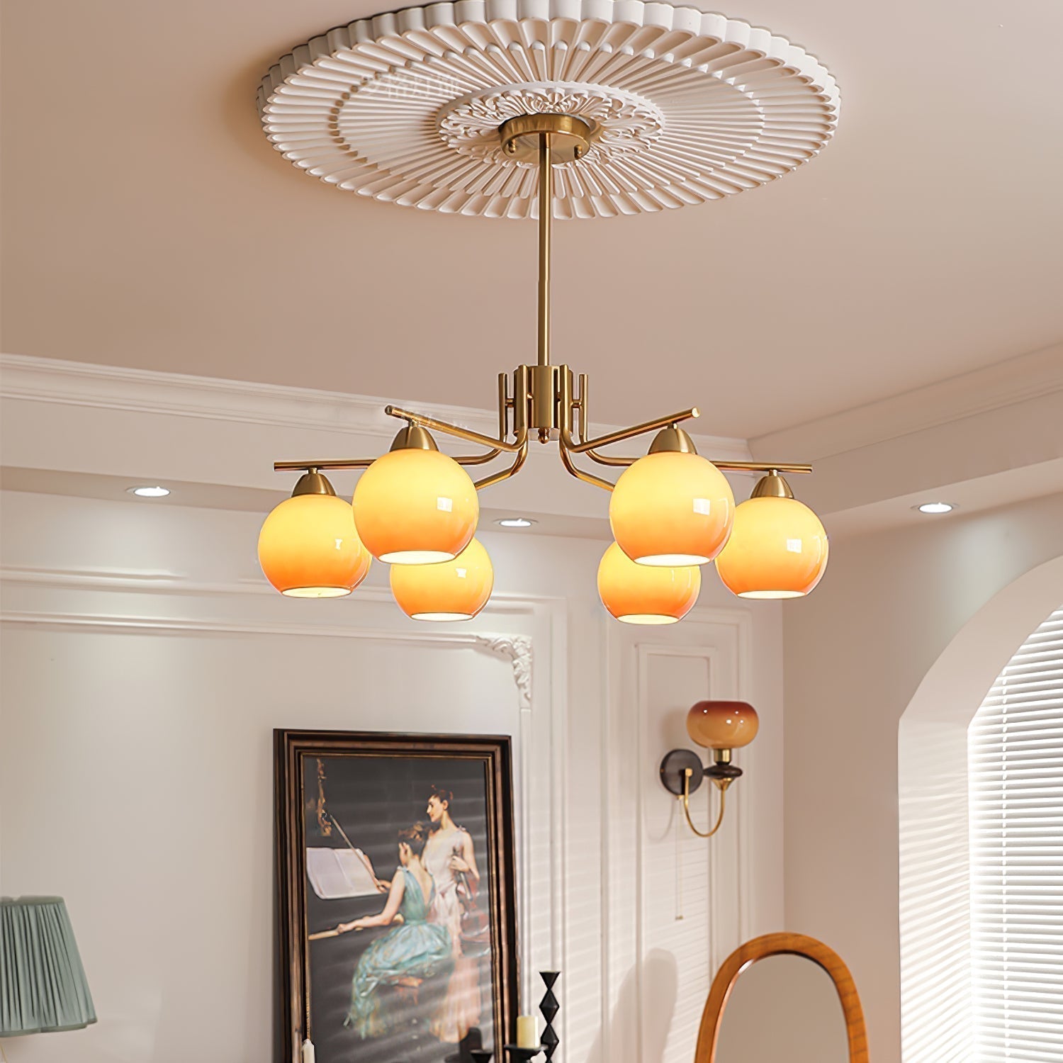 Caramel Sphere Chandelier - Letslighting