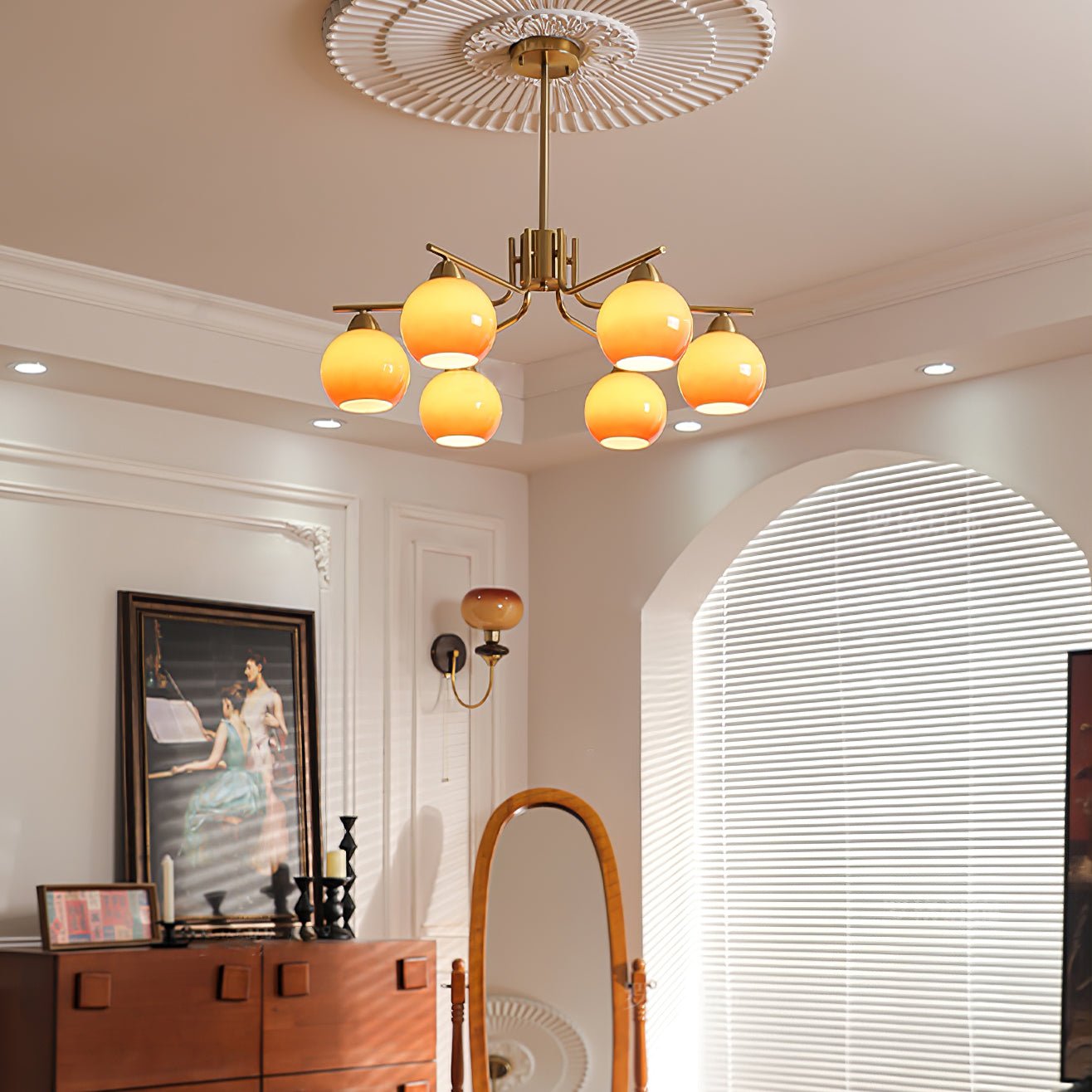 Caramel Sphere Chandelier - Letslighting