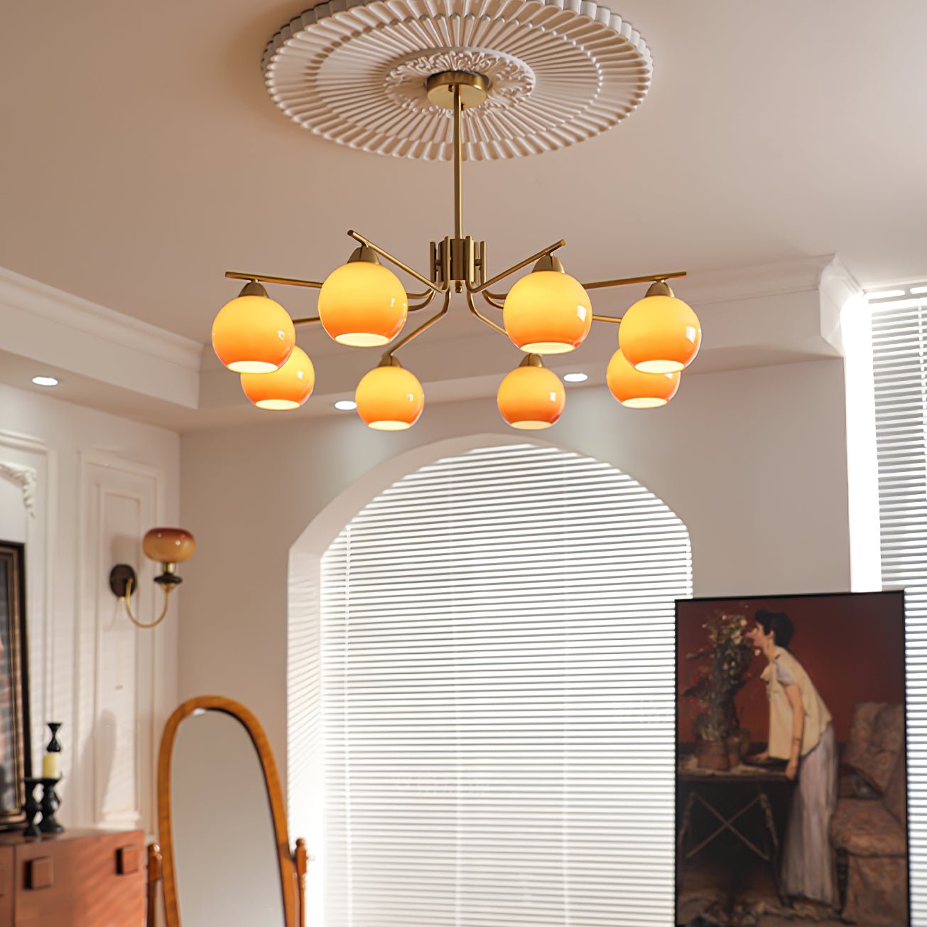 Caramel Sphere Chandelier - Letslighting