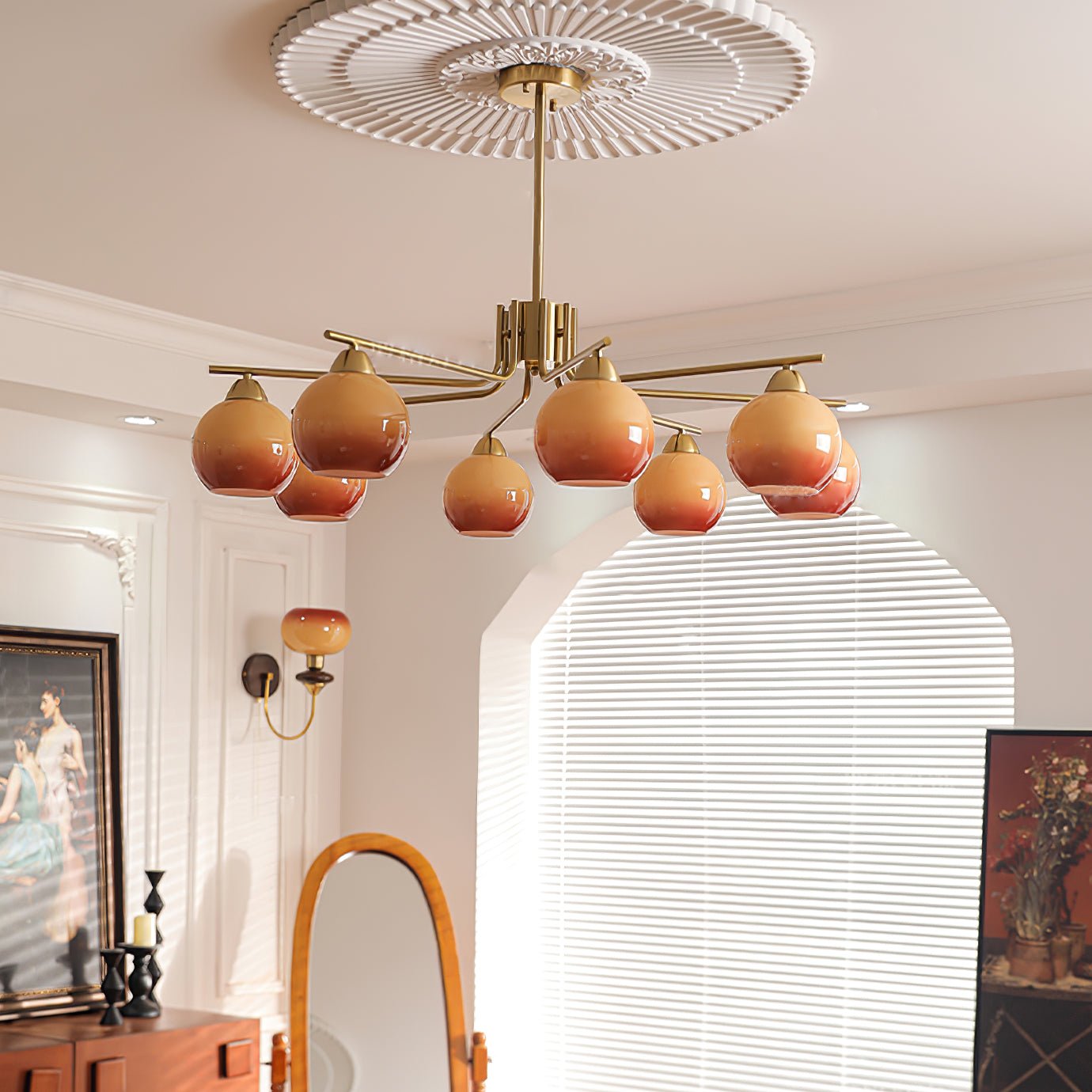 Caramel Sphere Chandelier - Letslighting