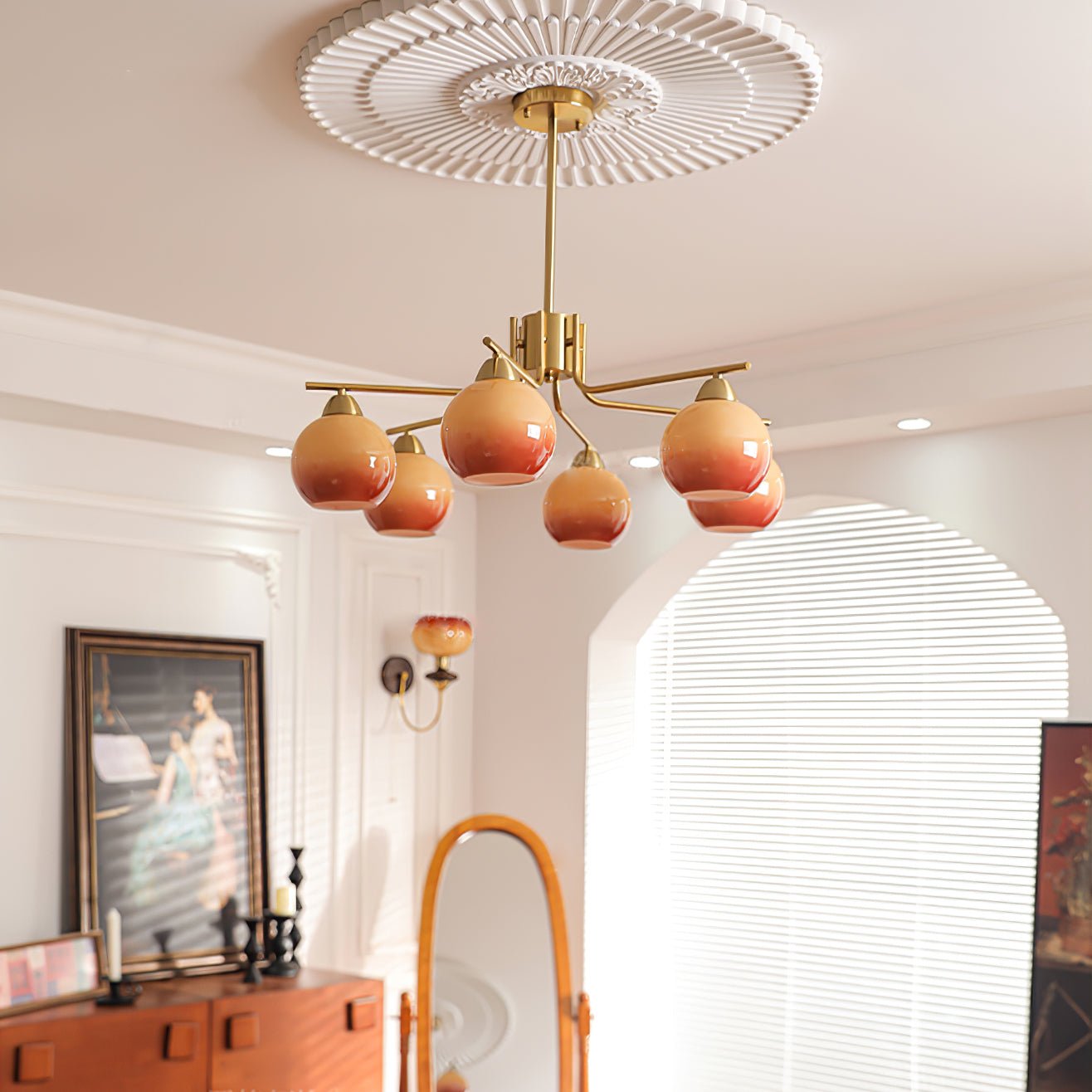 Caramel Sphere Chandelier - Letslighting