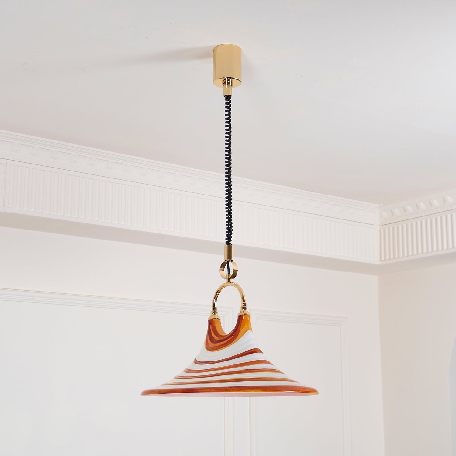 Aria Trumpet Individual Creativity Plastic Pendant Lamp - Lamp Copper